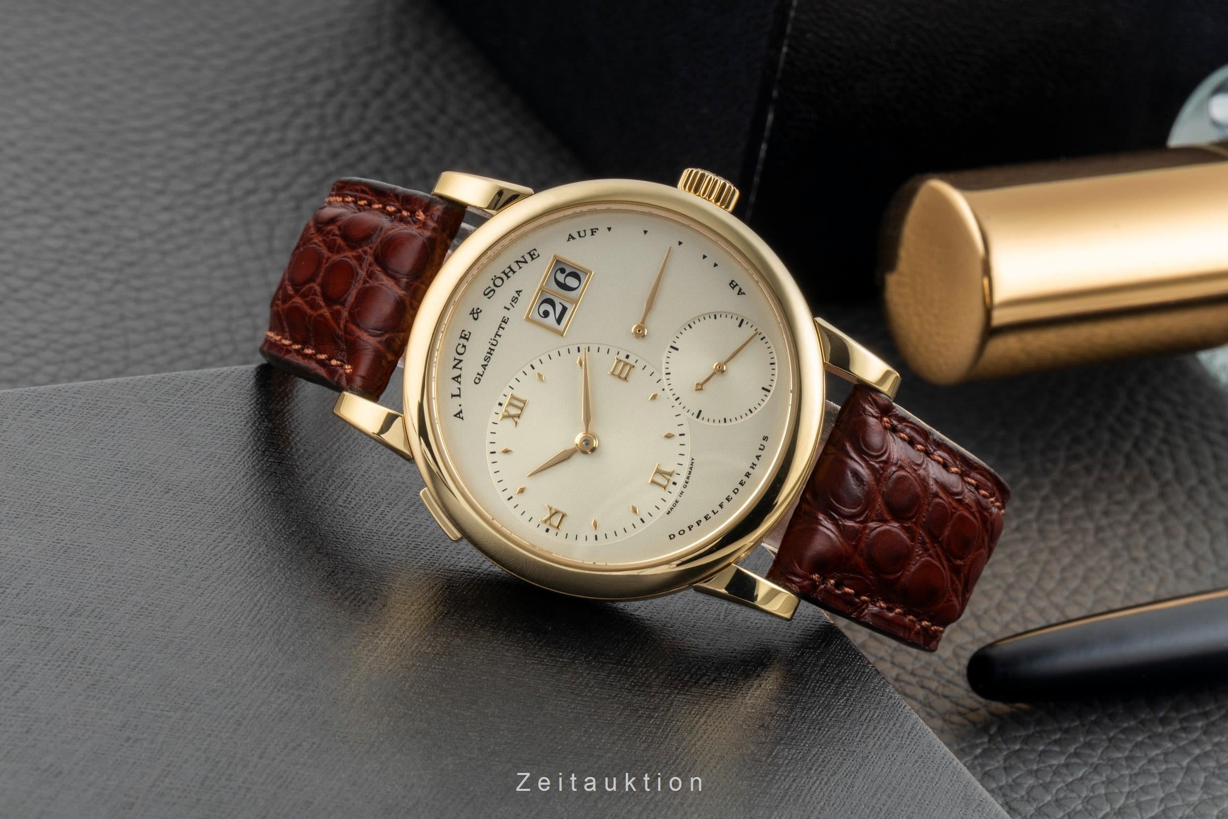 A. Lange & Söhne Lange 1 18k (0,750) Gold Handaufzug Herrenuhr Ref. 101.021  [2601825]