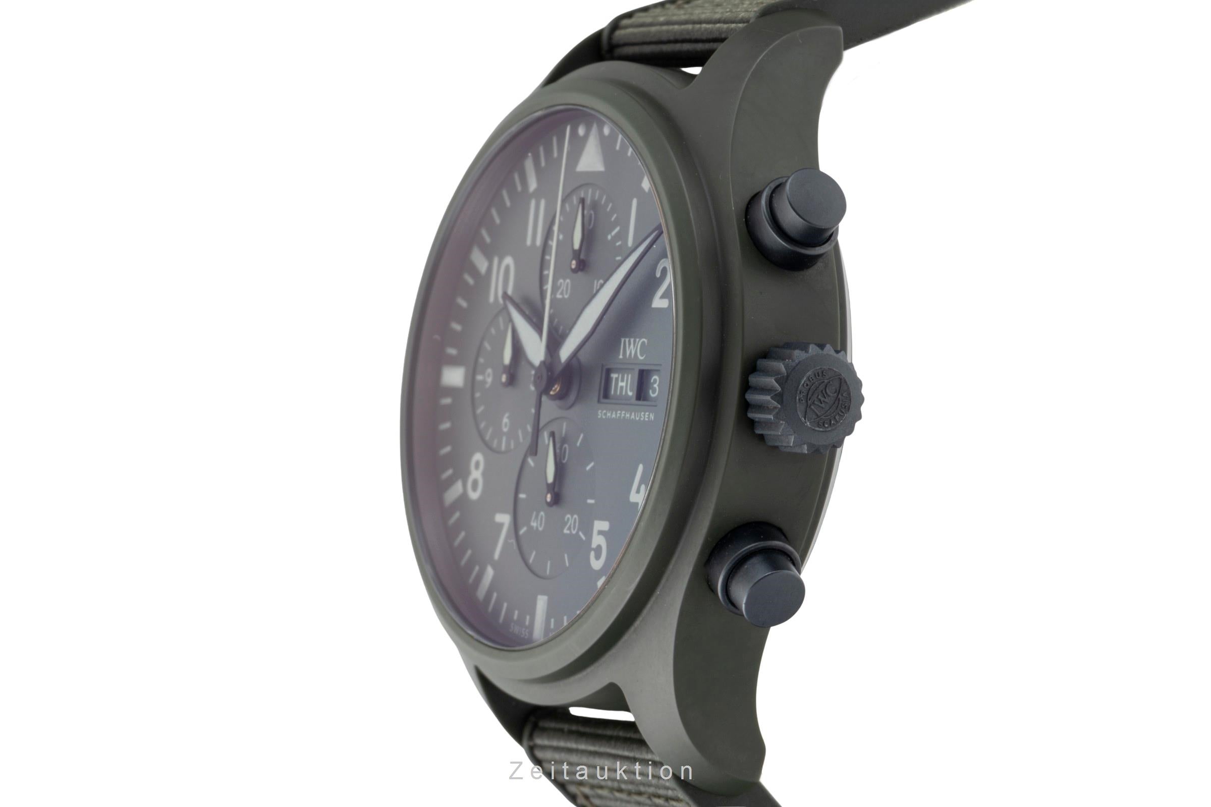 IWC Fliegerchronograph chronographe céramique / titane automatique montre pour hommes IW389106 LP: 12700EUR  [2601831]
