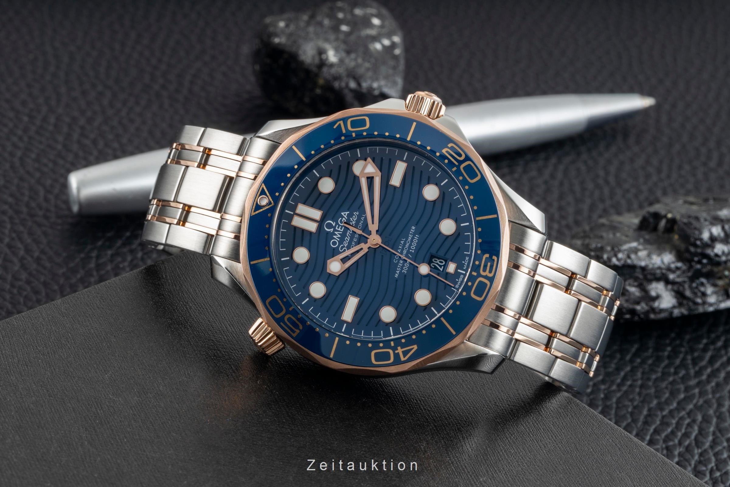 Omega Seamaster steel / gold automatic men's watch 210.20.42.20.03.002 LP: 13800EUR  [2601842]