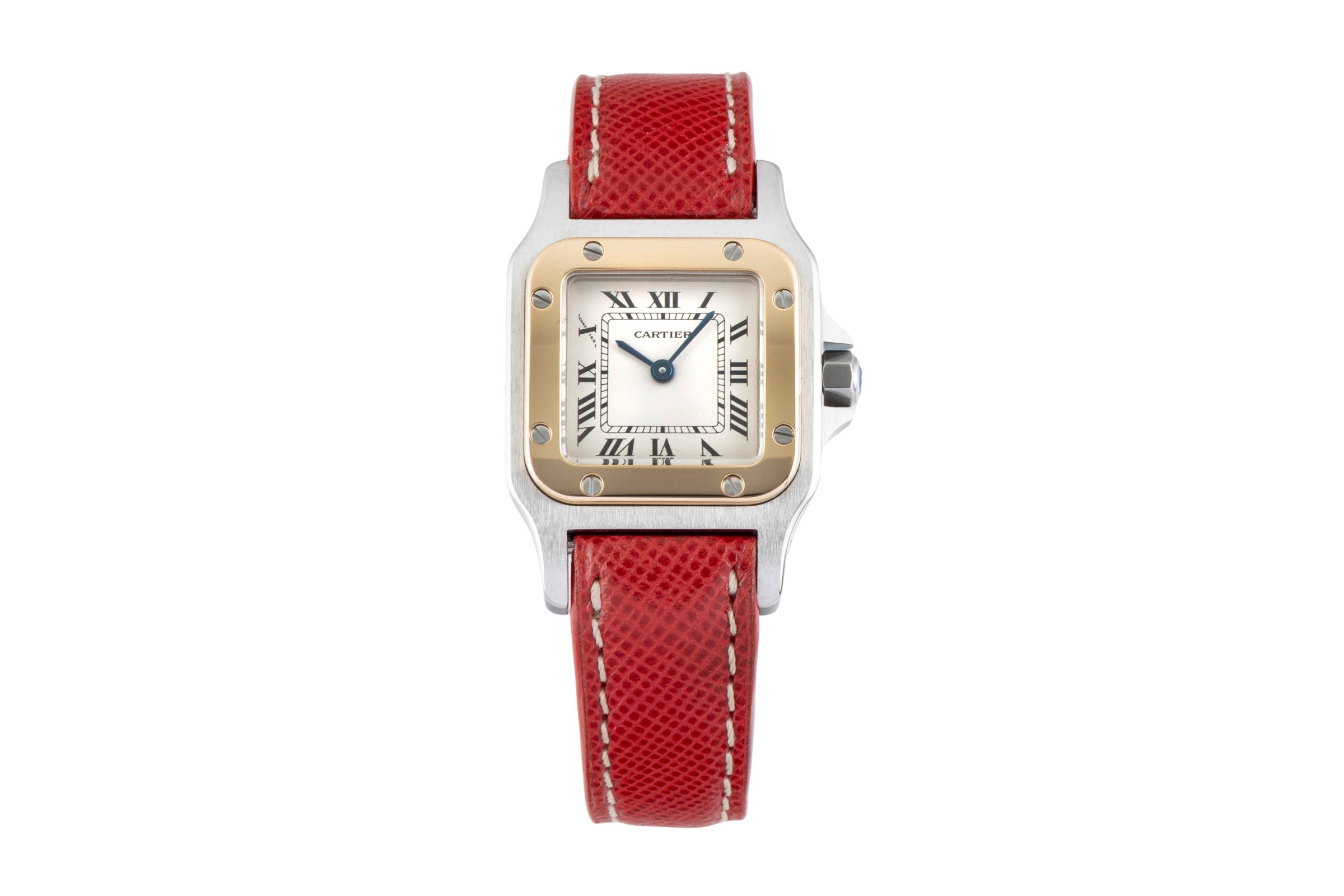 Cartier Santos Stahl / Gold Quarz Damenuhr Ref. W200124D Box & Papiere  [2601844]