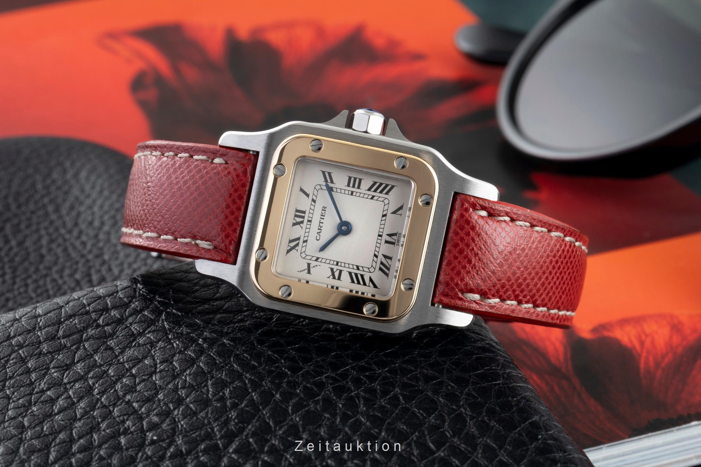 Cartier Santos Stahl / Gold Quarz Damenuhr Ref. W200124D Box & Papiere  [2601844]