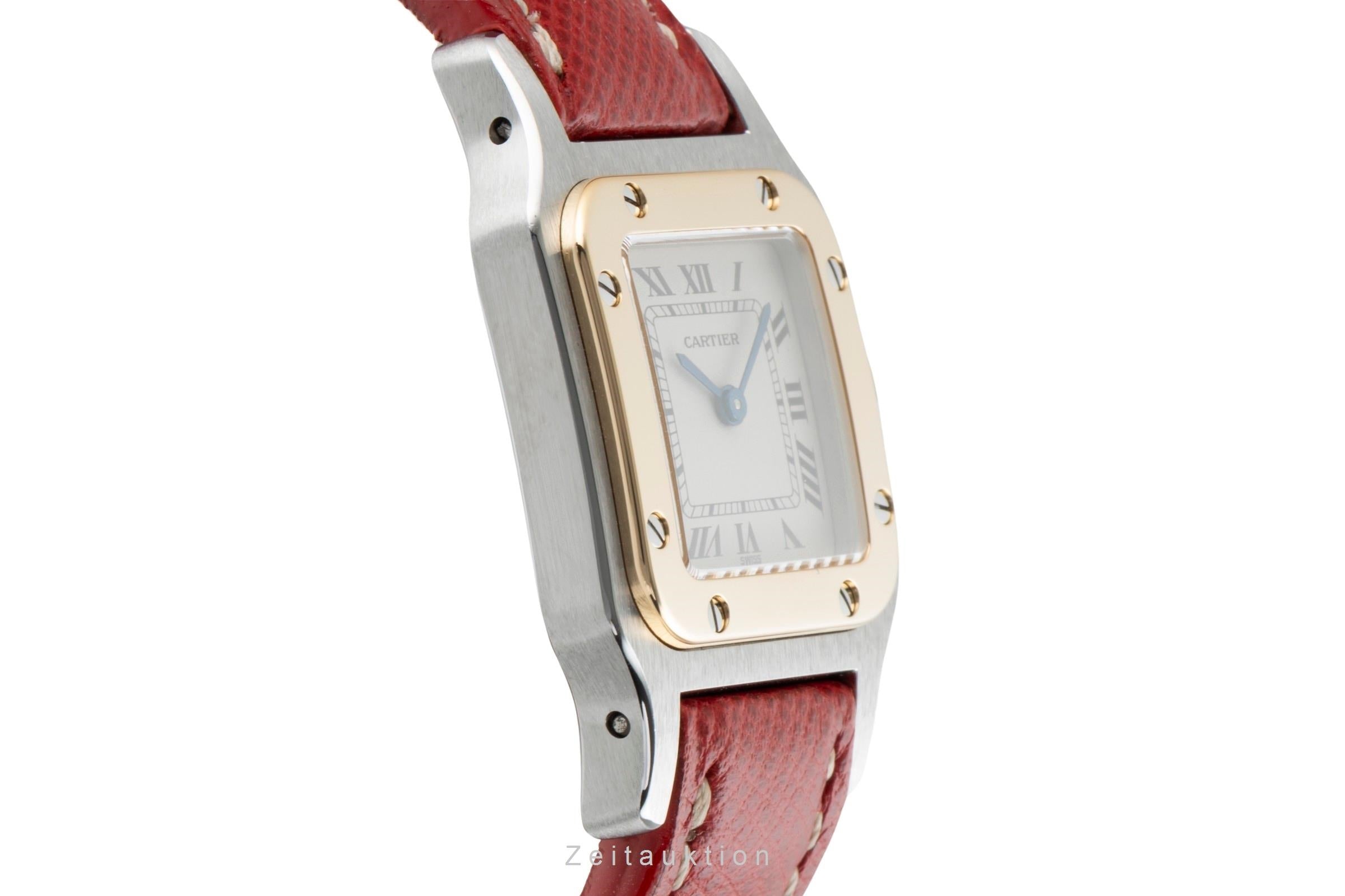Cartier Santos Stahl / Gold Quarz Damenuhr Ref. W200124D Box & Papiere  [2601844]