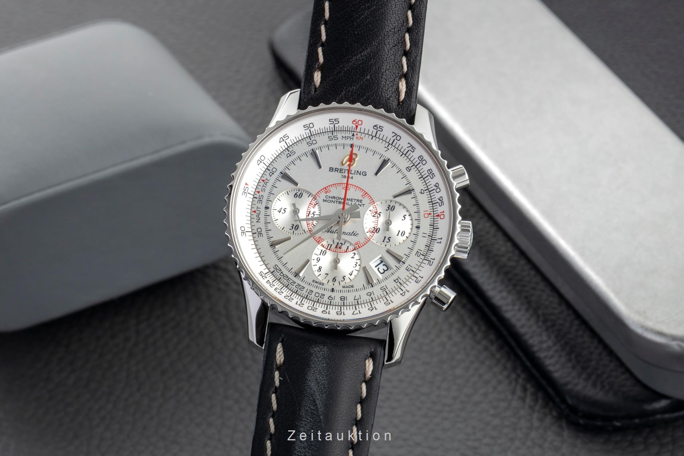 Breitling Montbrillant chronograph steel automatic men's watch AB0130012/G709  [2601853]