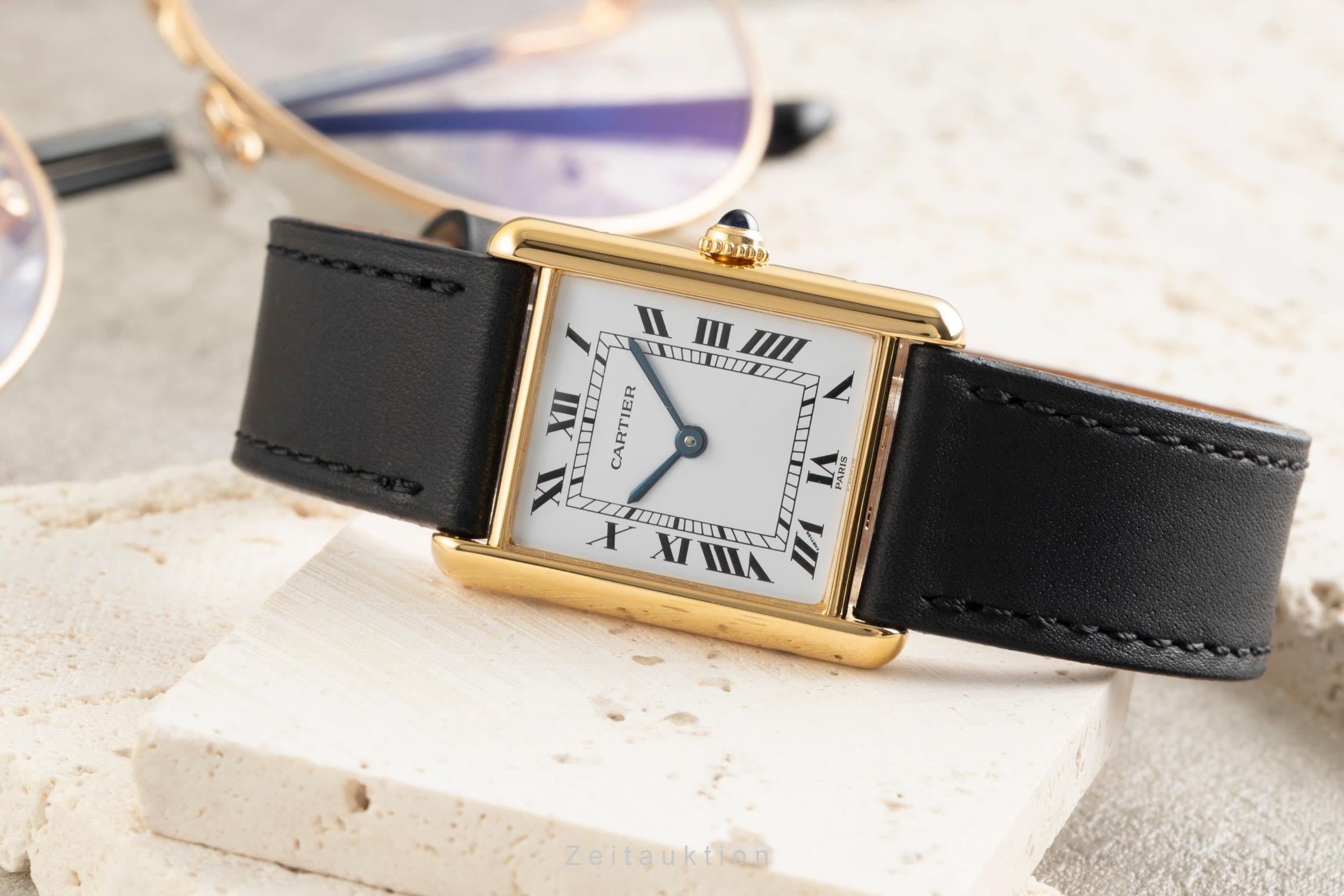 Cartier Tank silver-gilt quartz men's watch W1002753  [2601856]