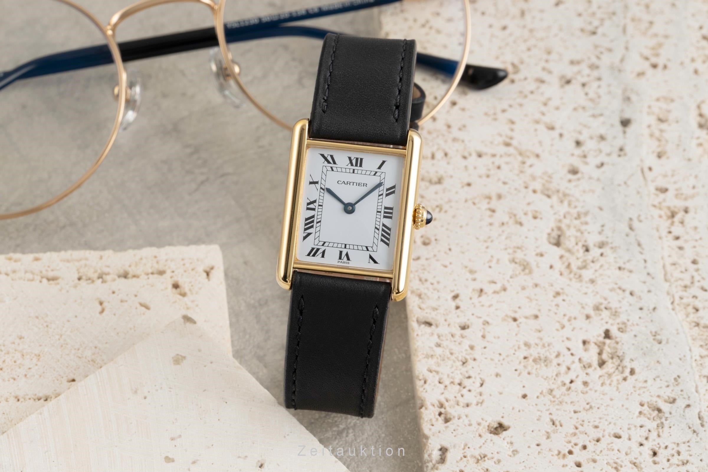Cartier Tank silver-gilt quartz men's watch W1002753  [2601856]