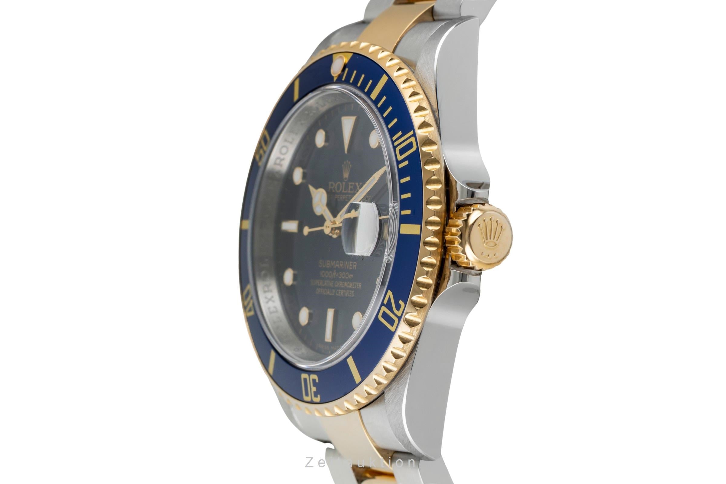 Rolex Submariner Stahl / Gold Herrenuhr Blue Dial Ref. 16613 B&P 2008 M-Serie [2601858]