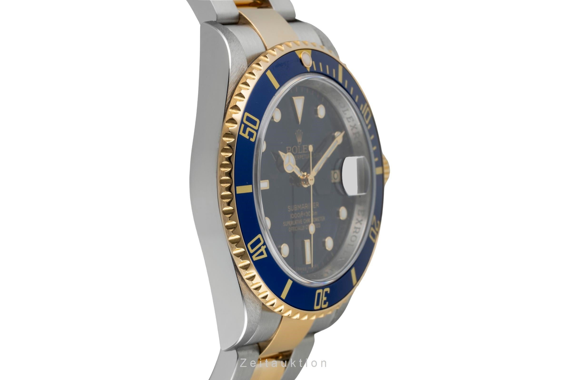 Rolex Submariner Stahl / Gold Herrenuhr Blue Dial Ref. 16613 B&P 2008 M-Serie [2601858]