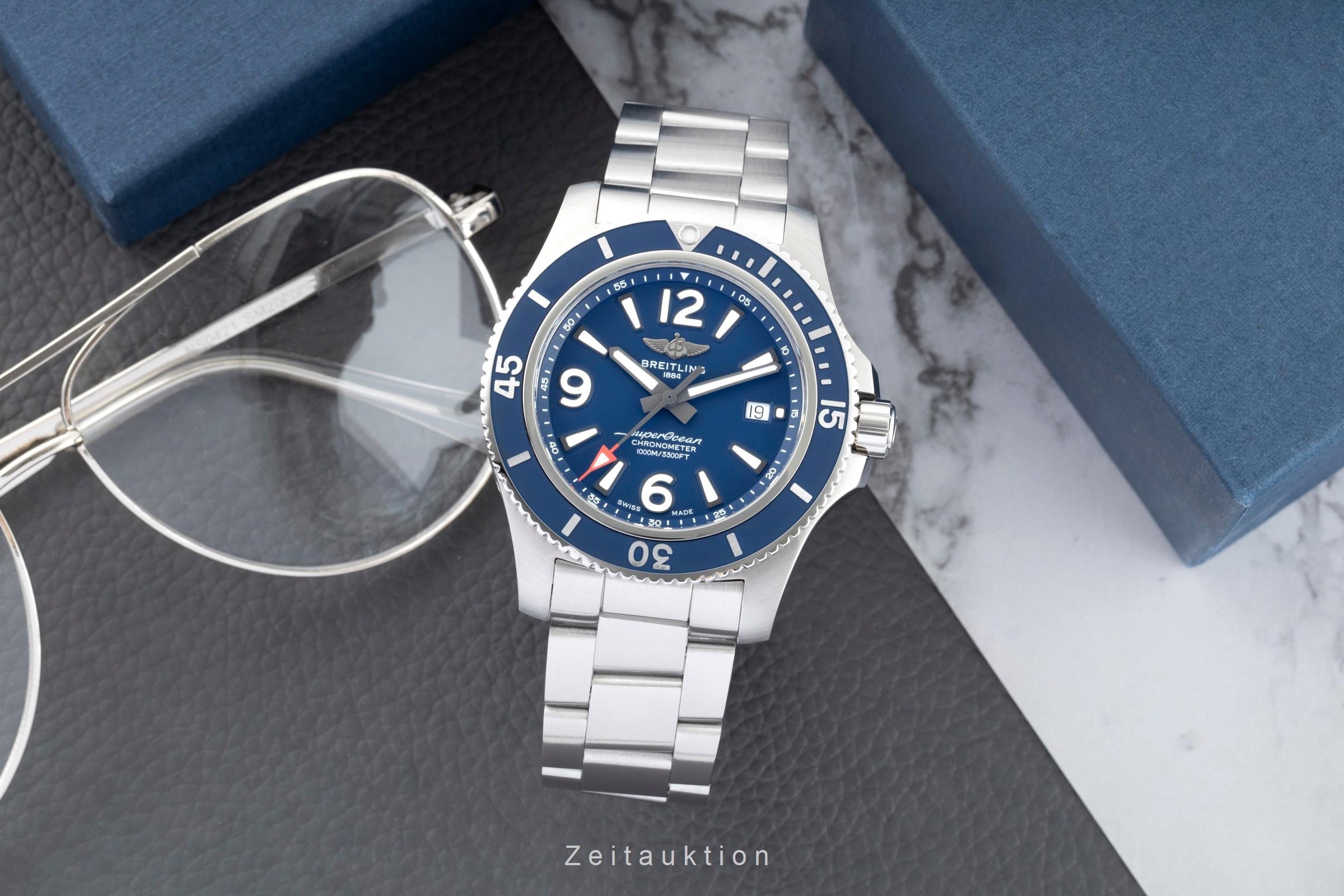 Breitling Superocean 44 Stahl Automatik Herrenuhr Ref. A17367D81C1A1 B&P 2023 [2601861]