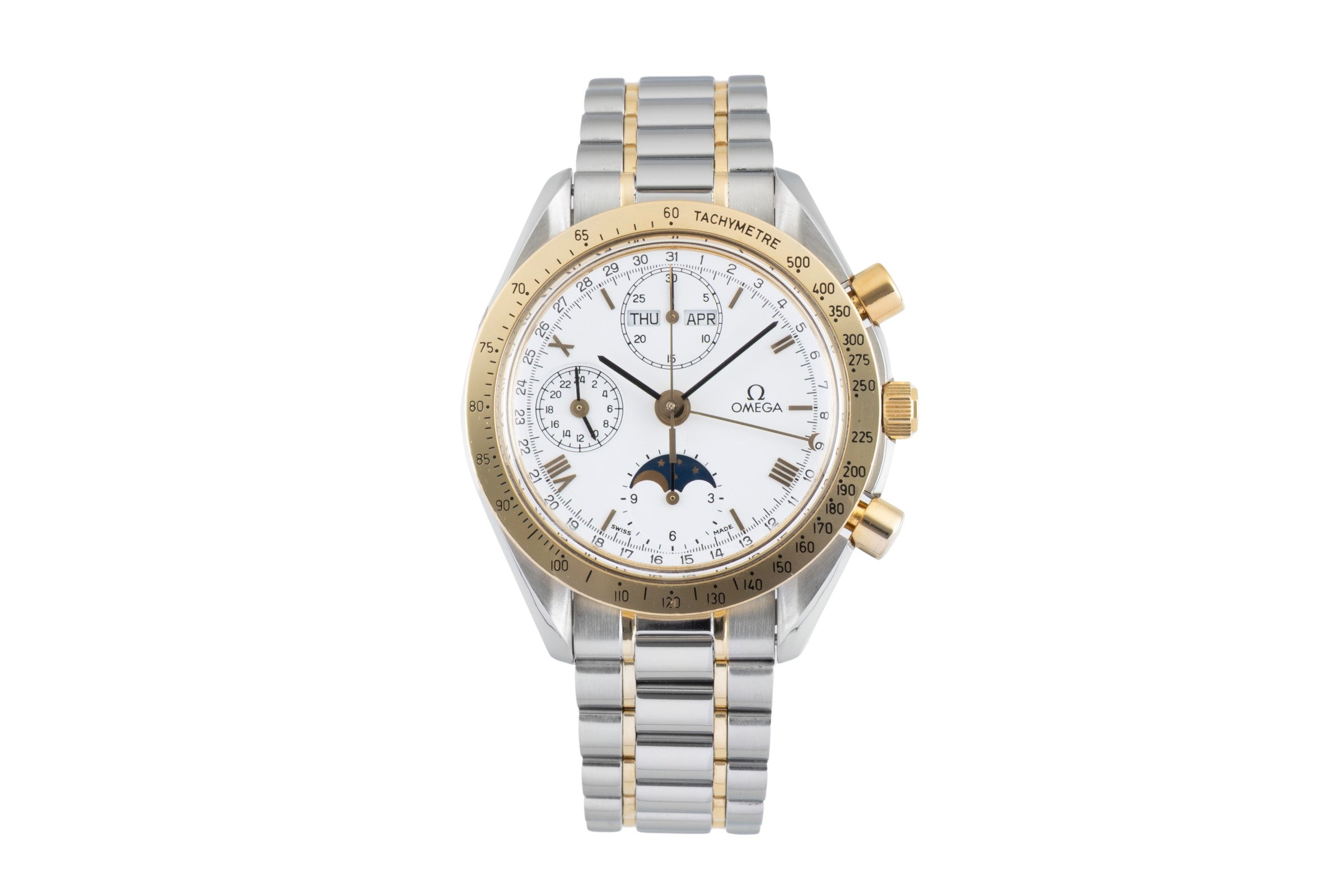 Omega Speedmaster Date chronograph steel / gold automatic men's watch 3336.20.00  [2601867]