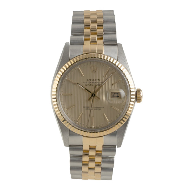 Rolex Datejust acier / or  automatique montre pour hommes 16013 Vintage  [2601873]