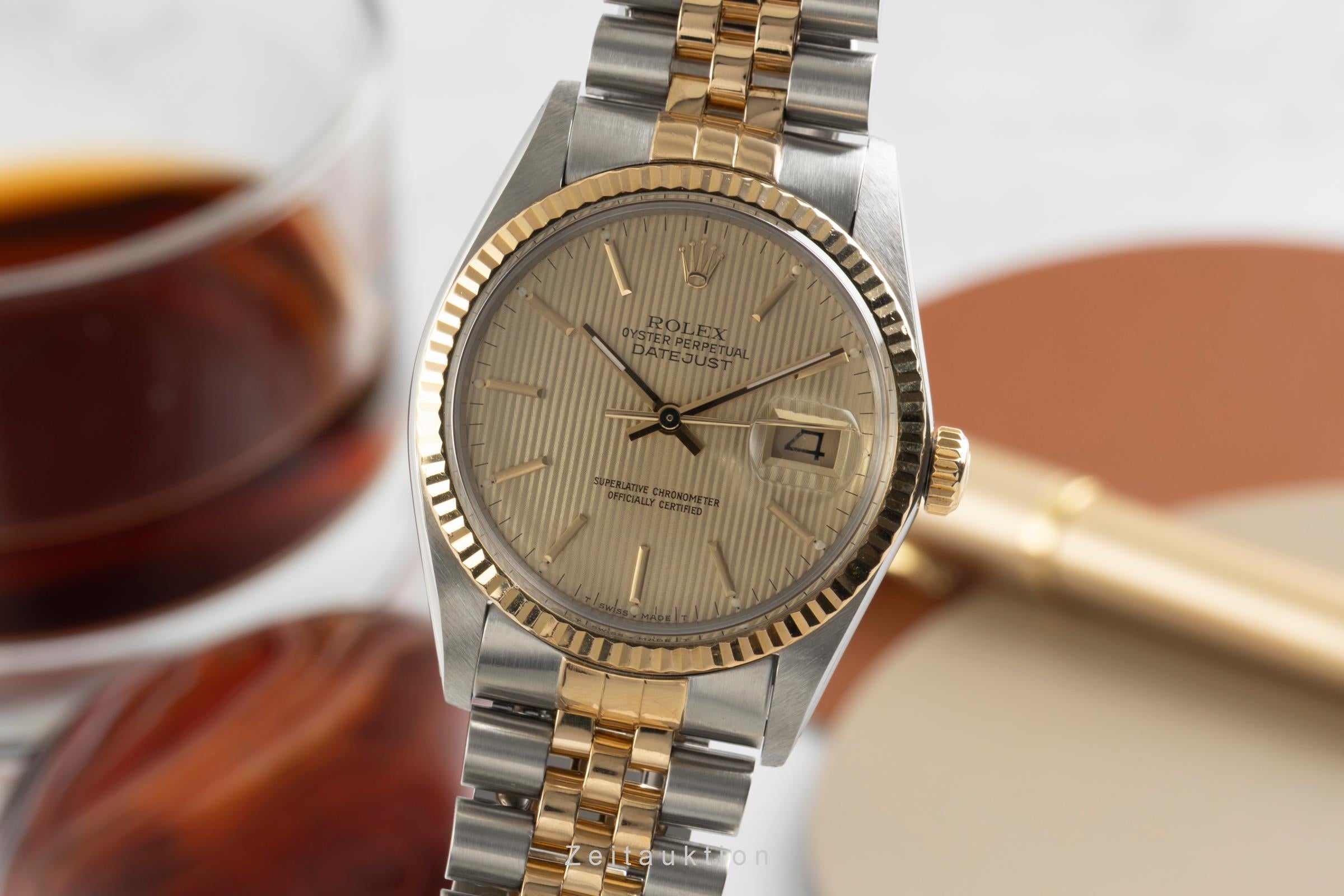 Rolex Datejust acier / or  automatique montre pour hommes 16013 Vintage  [2601873]