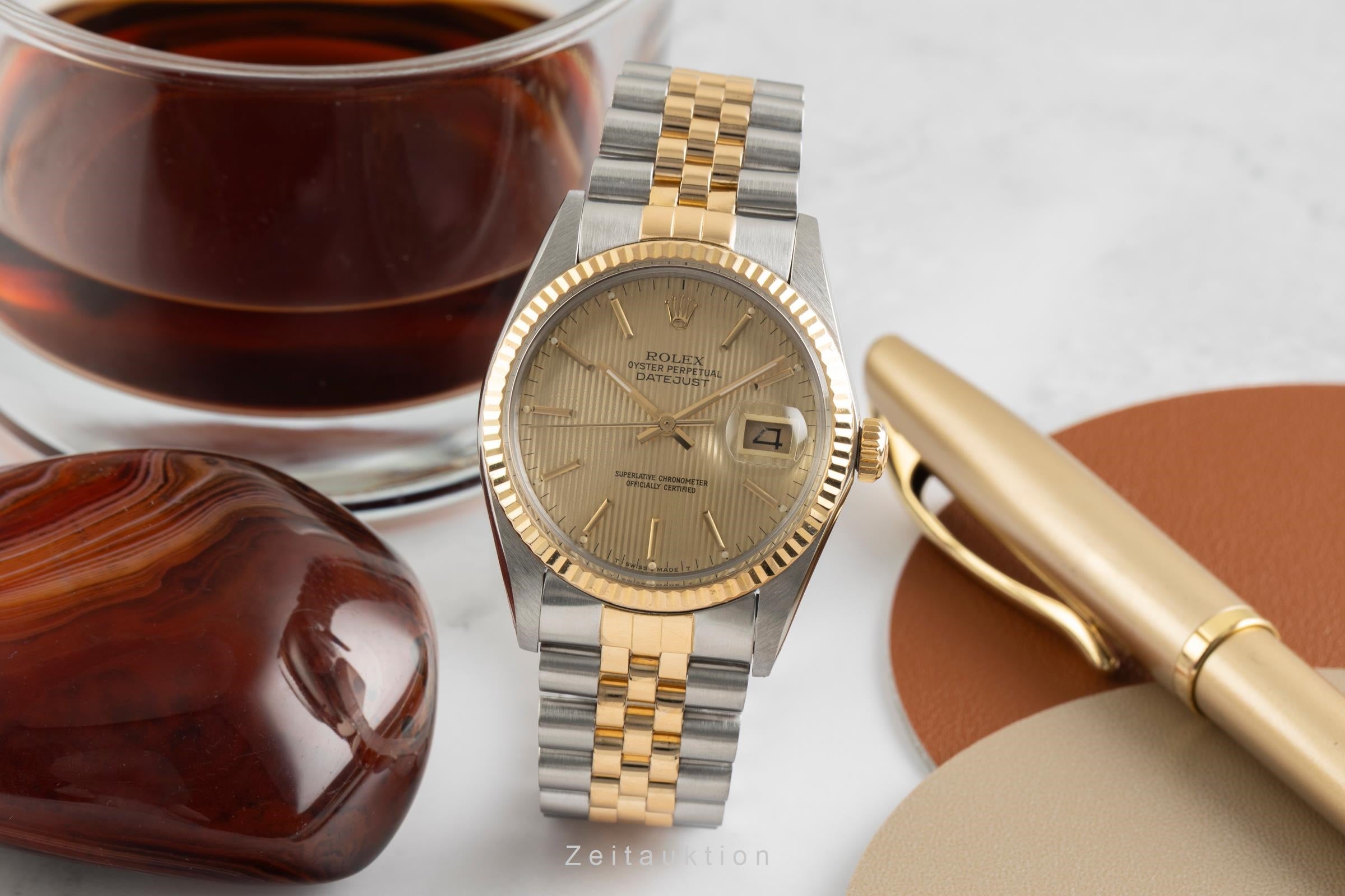 Rolex Datejust acier / or  automatique montre pour hommes 16013 Vintage  [2601873]