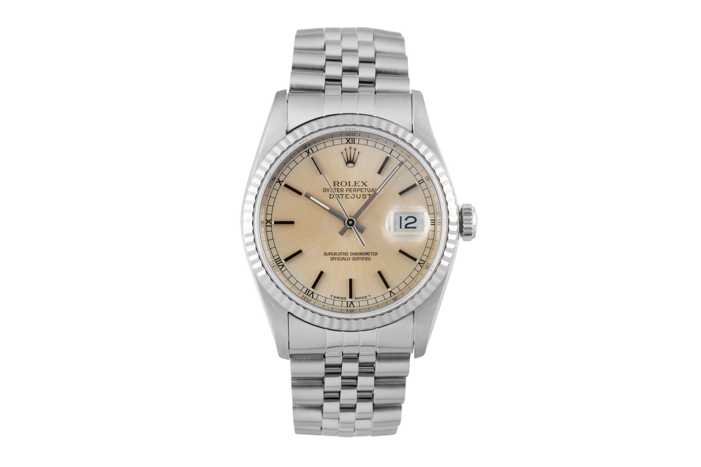 Rolex Datejust steel / white gold automatic men's watch 16234  [2601883]