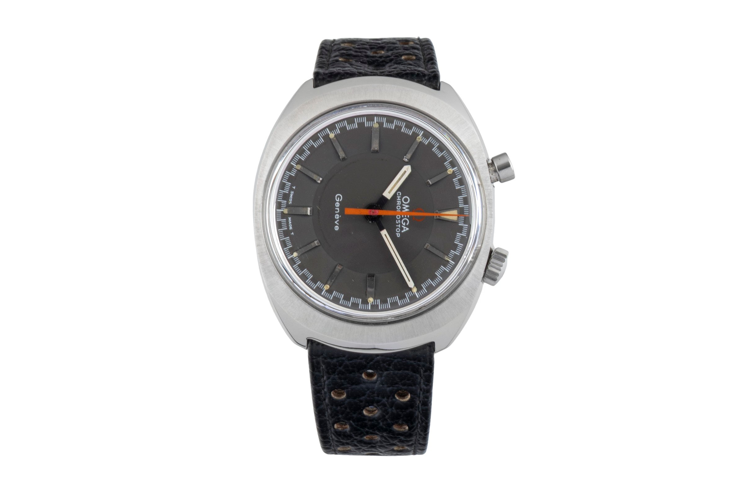 Omega Chronostop chronograph steel manual winding men's watch 145.010 Vintage  [2601902]