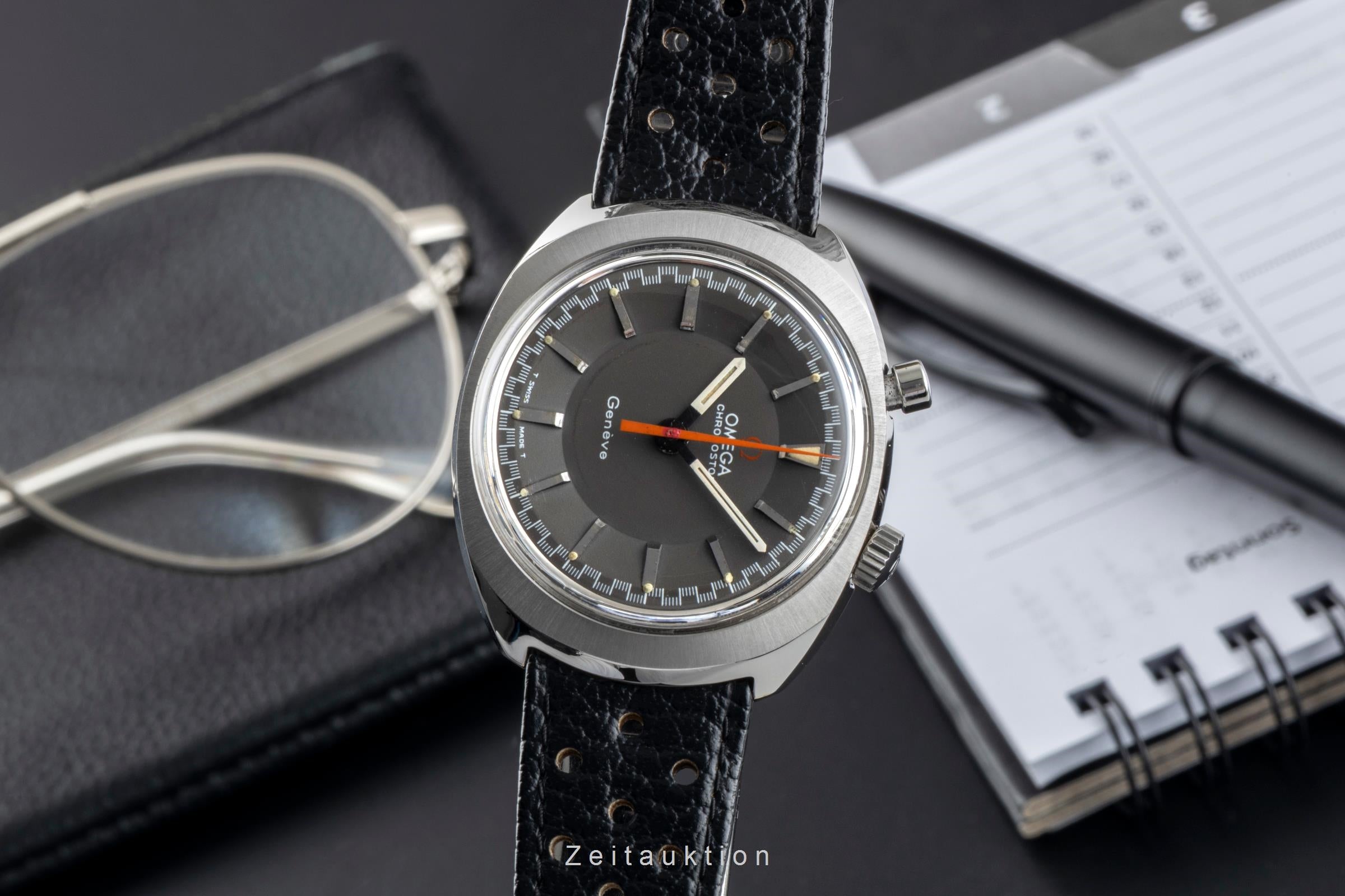 Omega Chronostop chronograph steel manual winding men's watch 145.010 Vintage  [2601902]