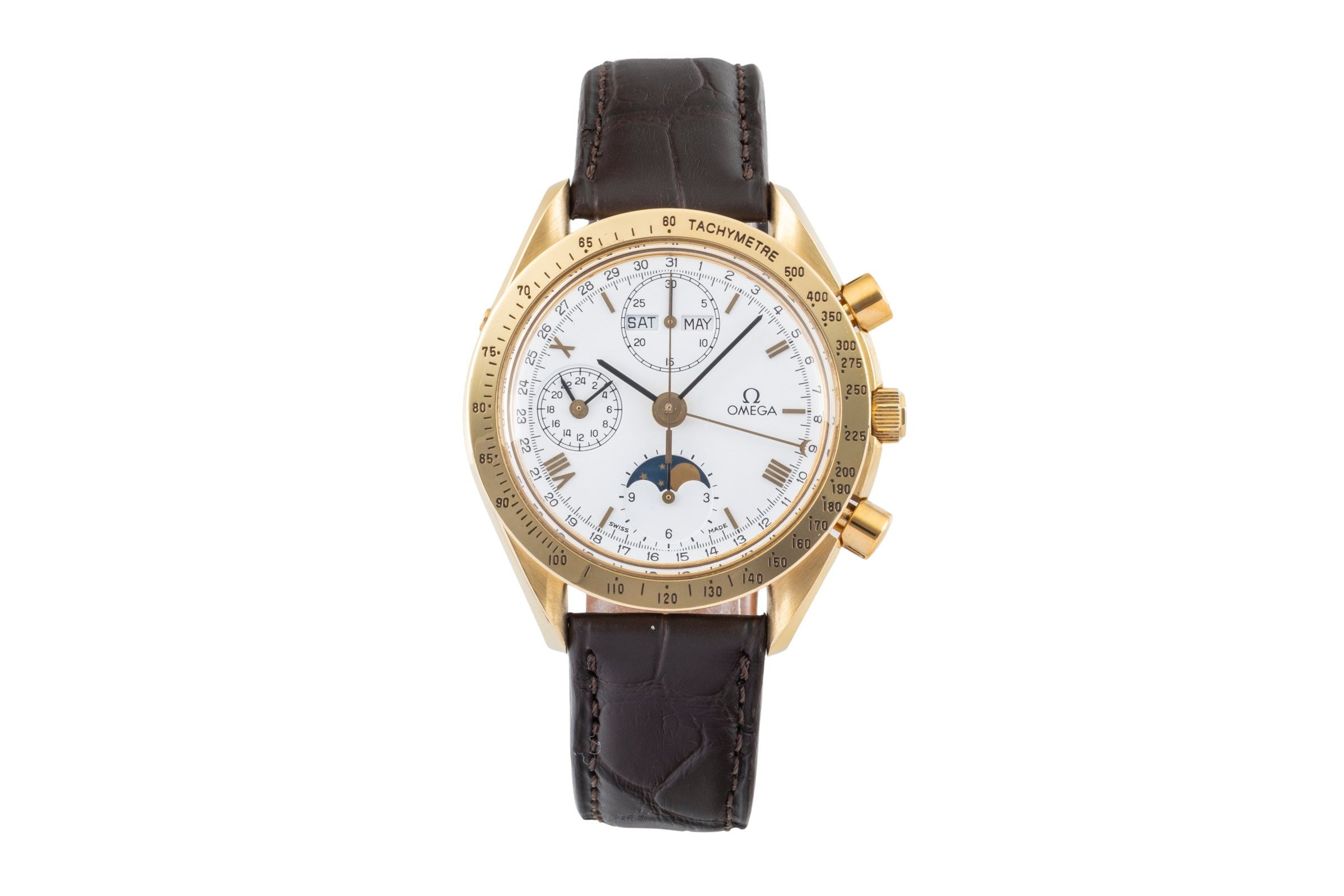Omega Speedmaster Golden Gate Chronograph 18k Gold Ref. 3131.20 VP: 22600,- € [2601903]