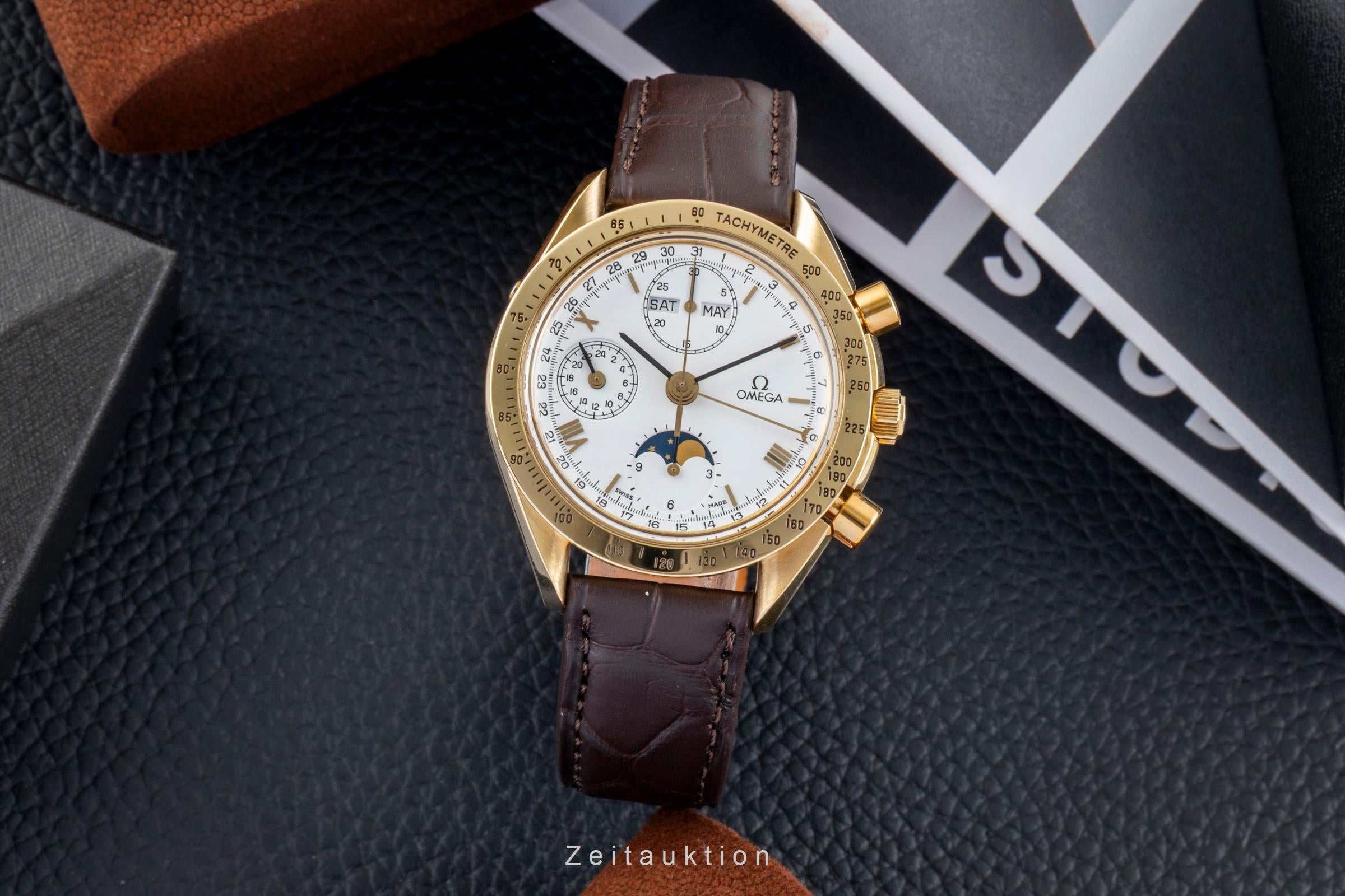 Omega Speedmaster Golden Gate Chronograph 18k Gold Ref. 3131.20 VP: 22600,- € [2601903]