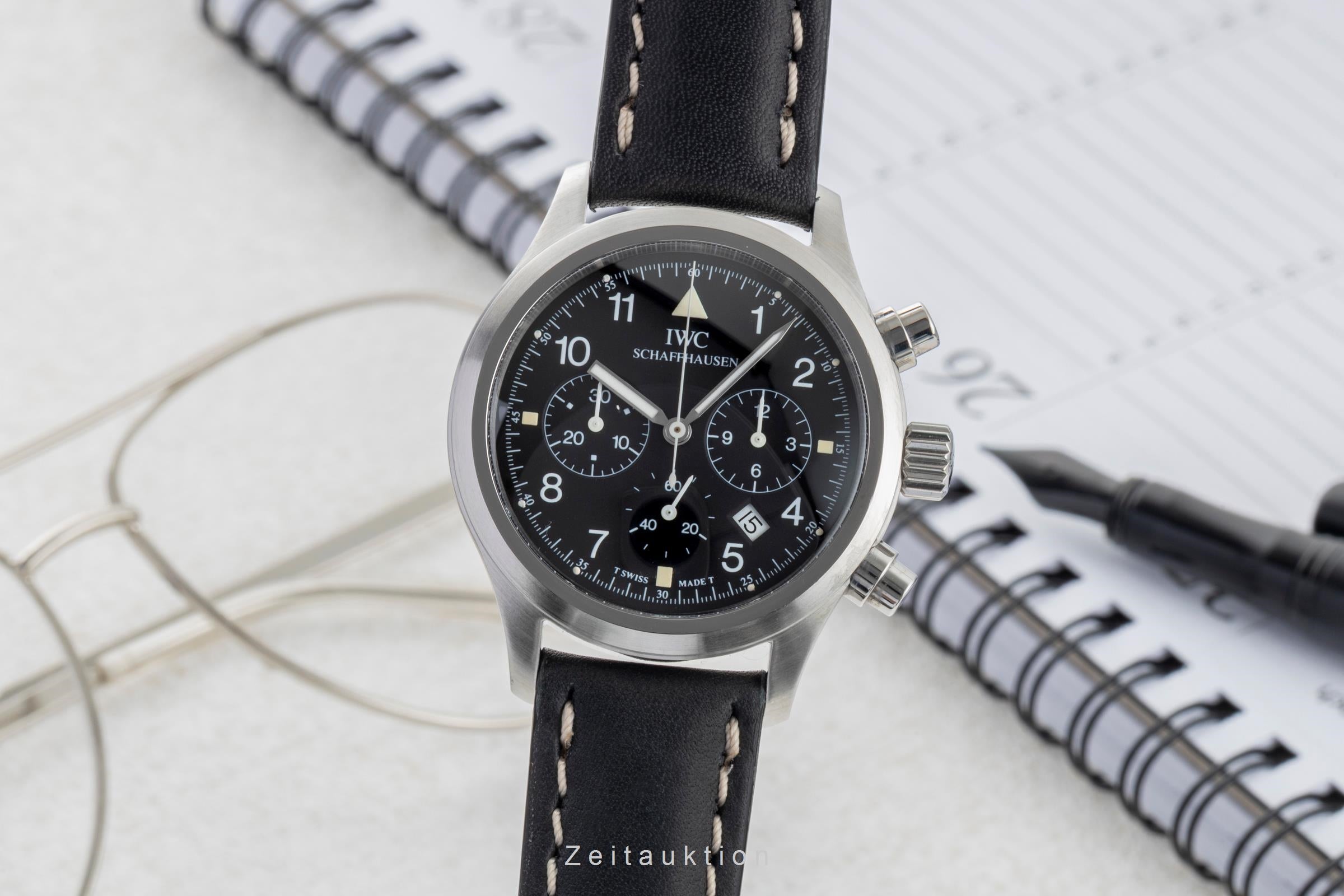IWC Fliegerchronograph cronografo acciaio quarzo orologio da uomo IW374101  [2601909]