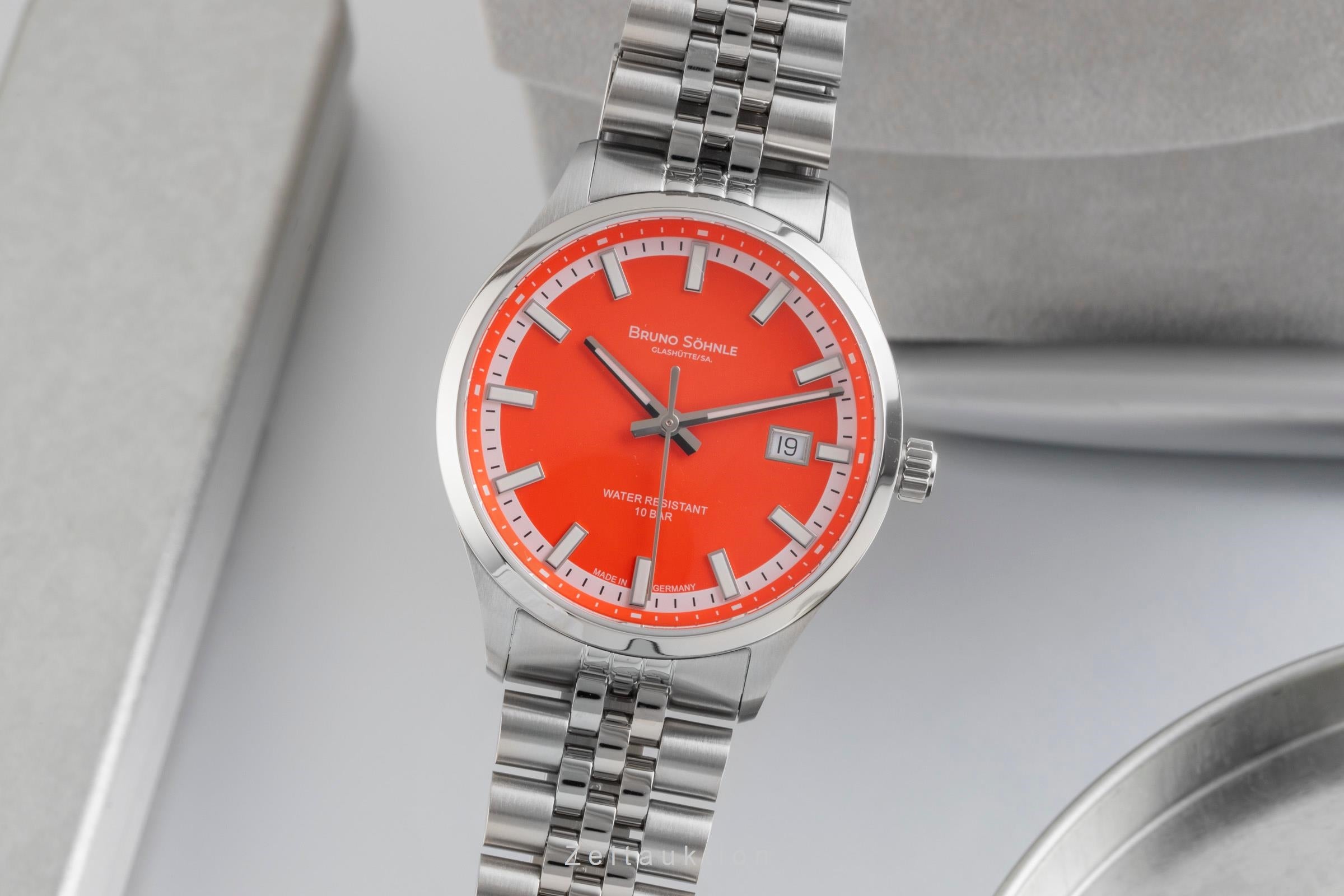 Bruno Söhnle Glashütte Turin Stahl Automatik Herrenuhr Ref 17-12230-840 B&P New  [2601913]