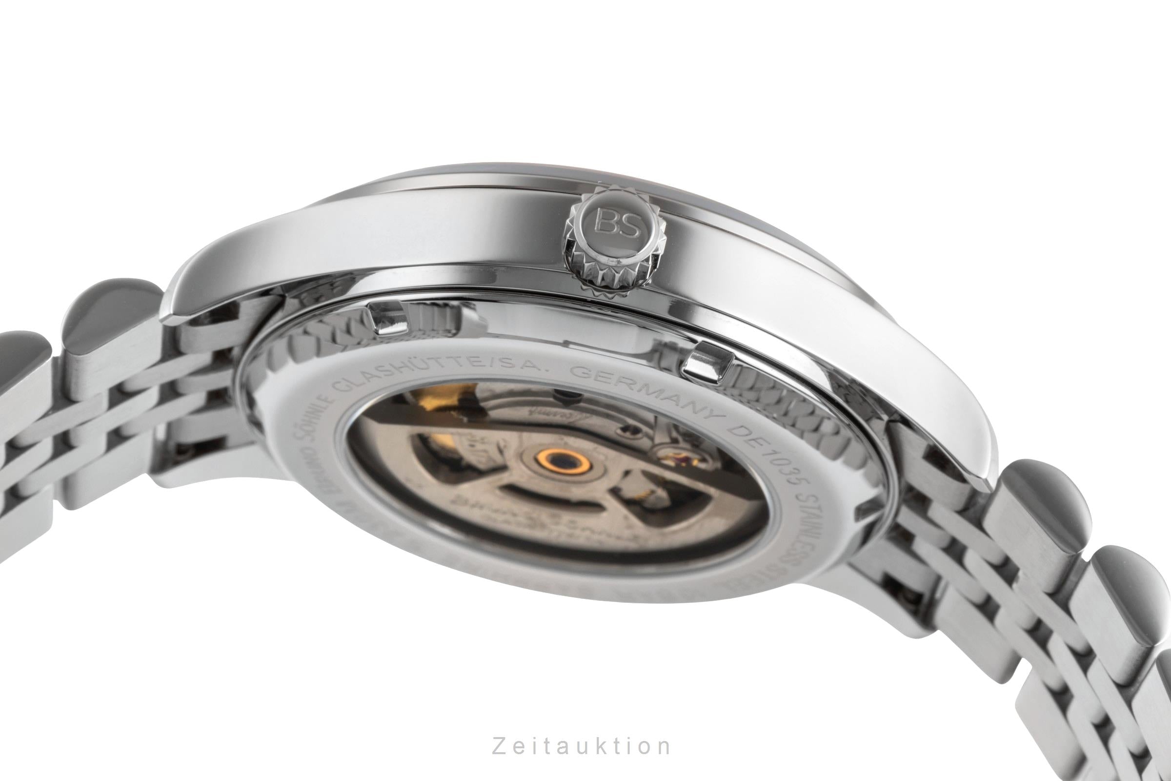 Bruno Söhnle Glashütte Turin Stahl Automatik Herrenuhr Ref 17-12230-840 B&P New  [2601913]