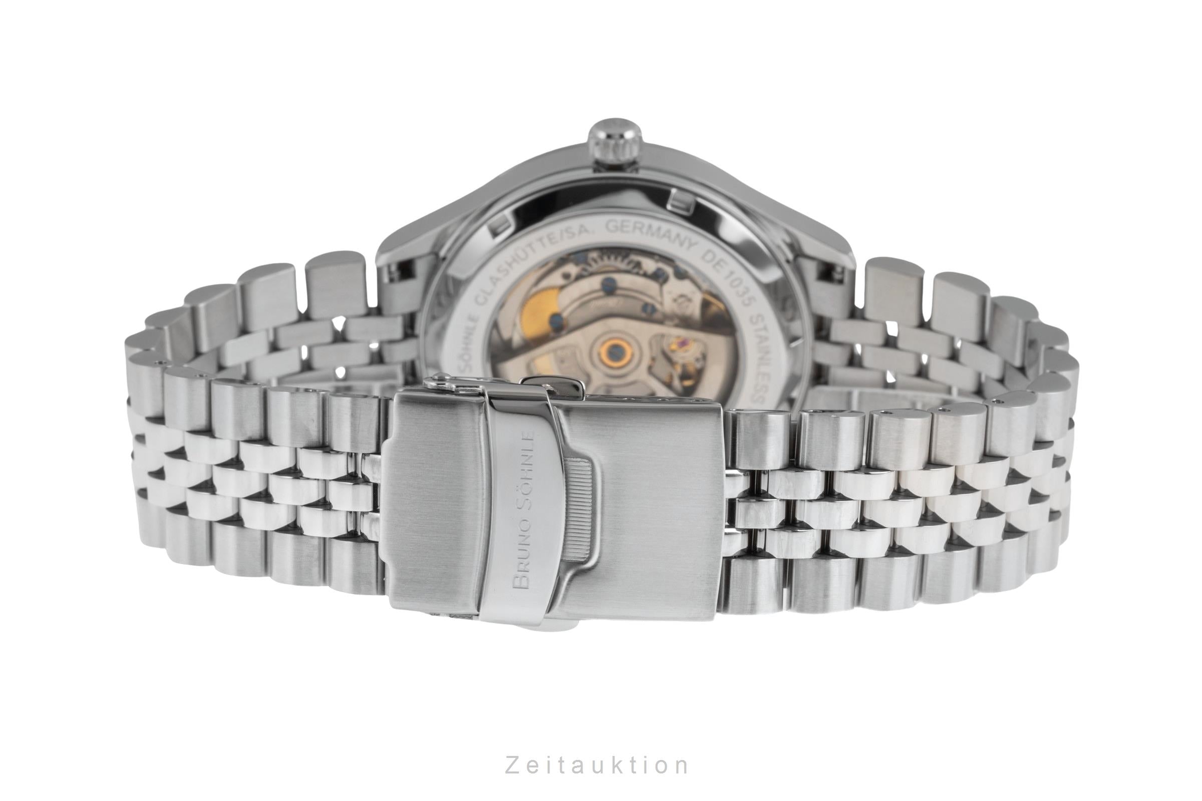 Bruno Söhnle Glashütte Turin Stahl Automatik Herrenuhr Ref 17-12230-840 B&P New  [2601913]