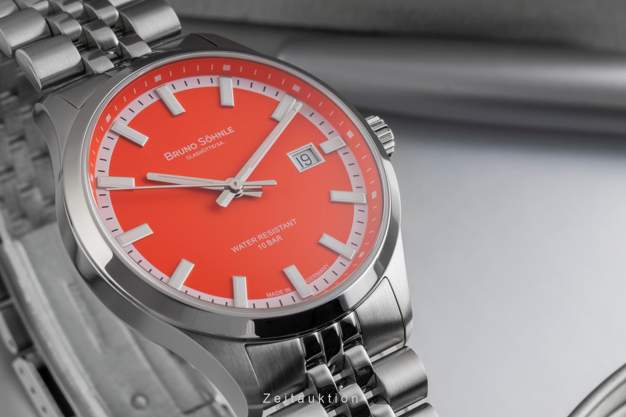 Bruno Söhnle Glashütte Turin Stahl Automatik Herrenuhr Ref 17-12230-840 B&P New  [2601913]
