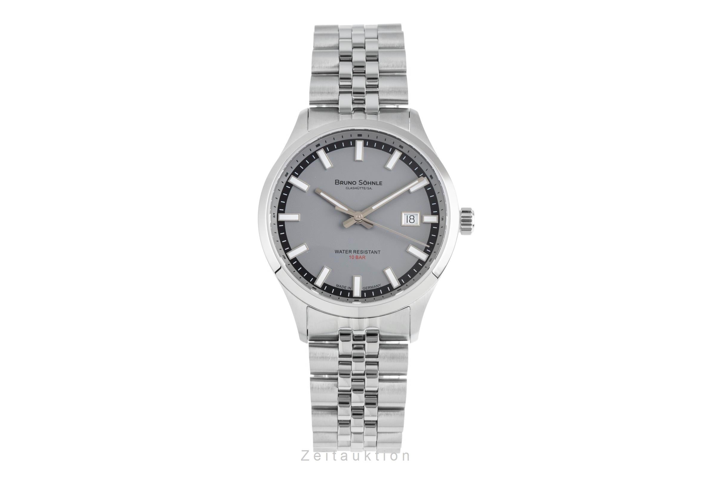 Bruno Söhnle Glashütte Turin Stahl Automatik Herrenuhr Ref 17-12230-840 B&P New  [2601914]