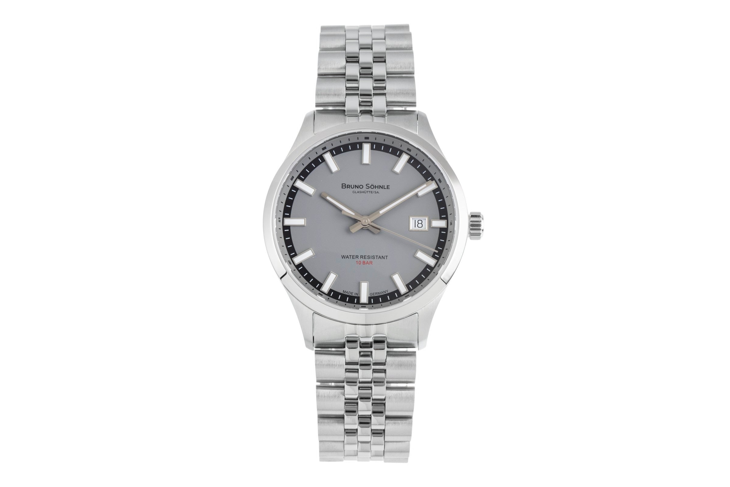 Bruno Söhnle Glashütte Turin Stahl Automatik Herrenuhr Ref 17-12230-840 B&P New  [2601914]