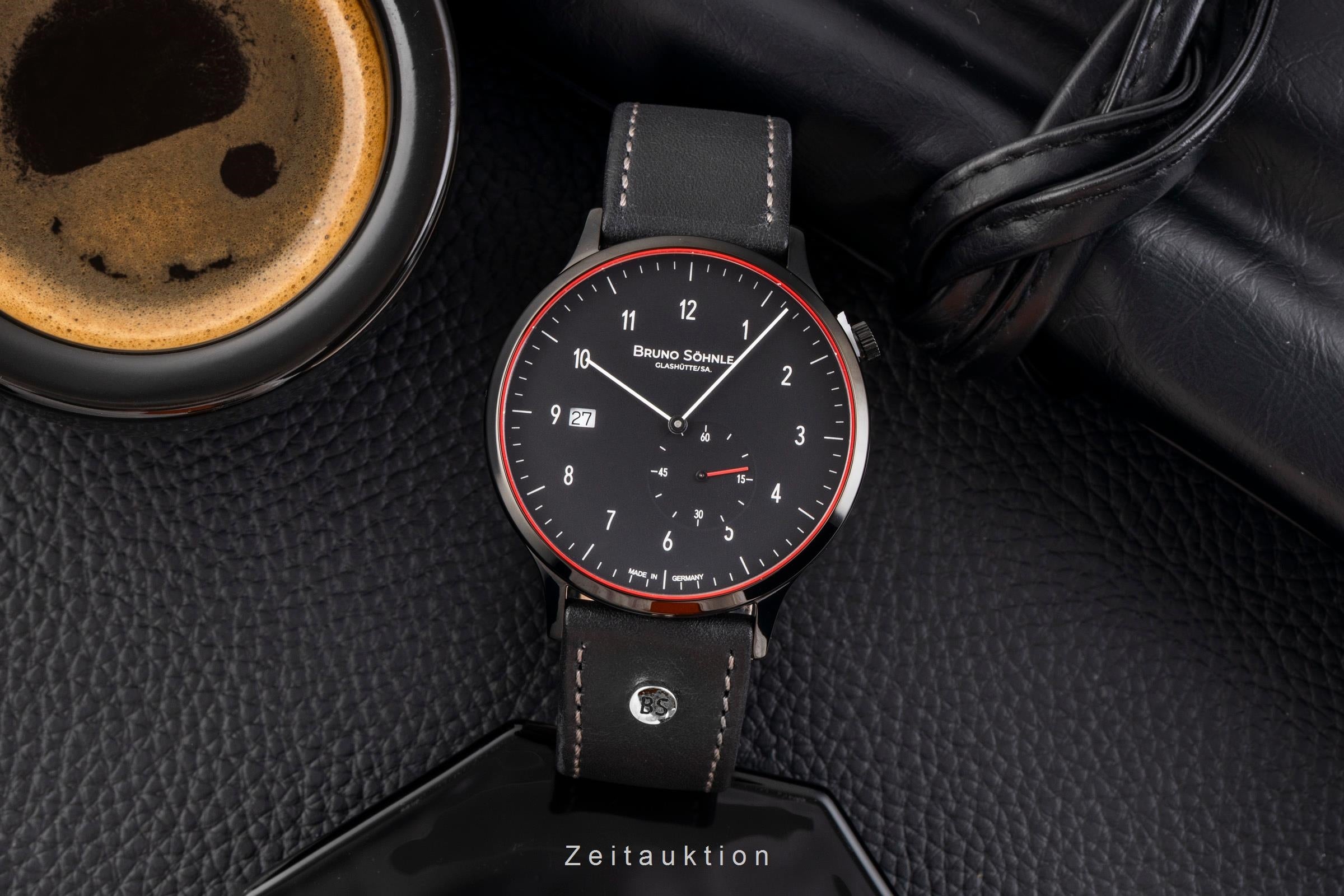 Bruno Söhnle Glashütte Brunello I Stahl Quarz Herrenuhr Ref. 17-73212-761 B&P [2601915]