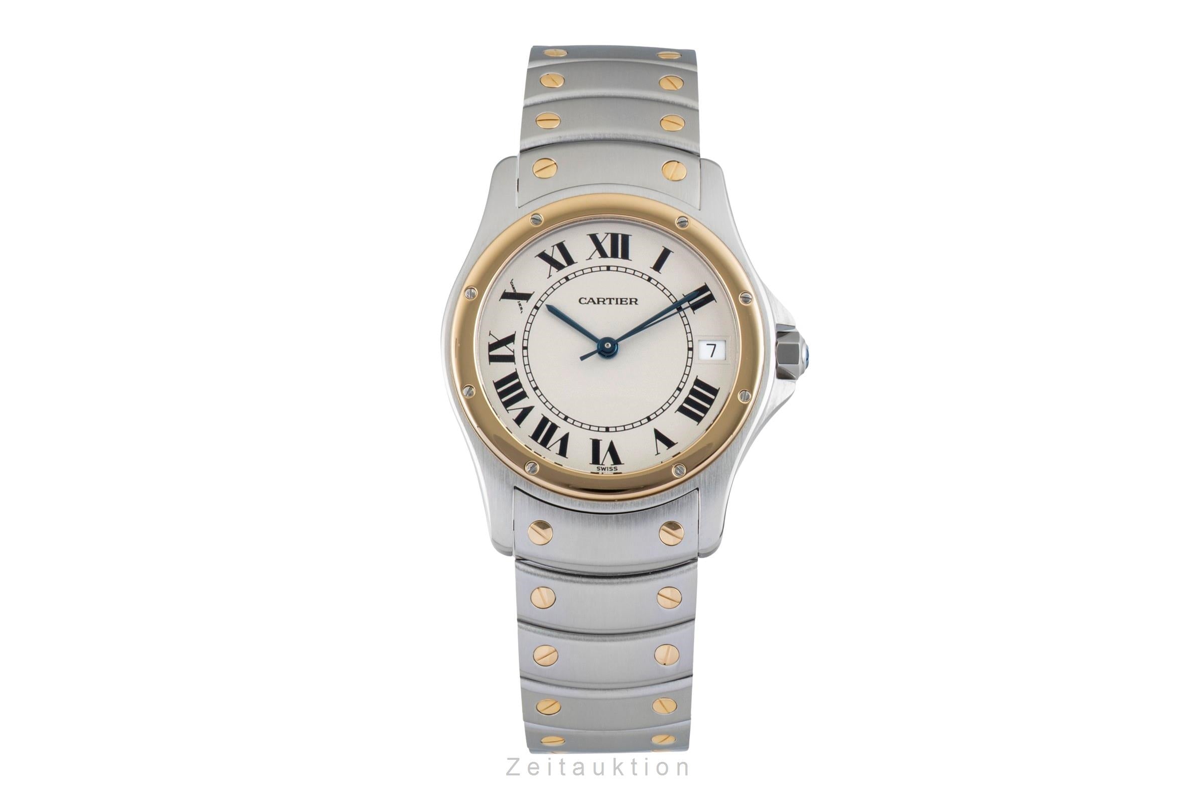 Cartier Santos Ronde acciaio / oro automatismo orologio da uomo W20036R3  [2601918]