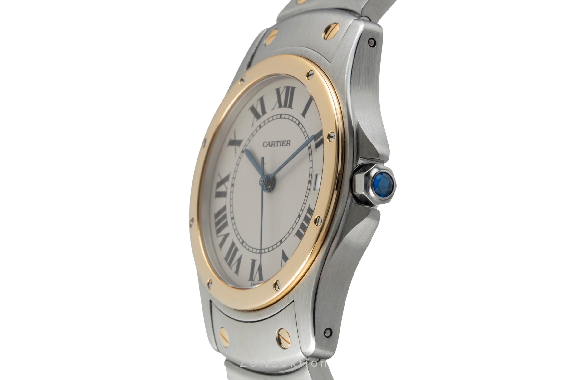 Cartier Santos Ronde acciaio / oro automatismo orologio da uomo W20036R3  [2601918]