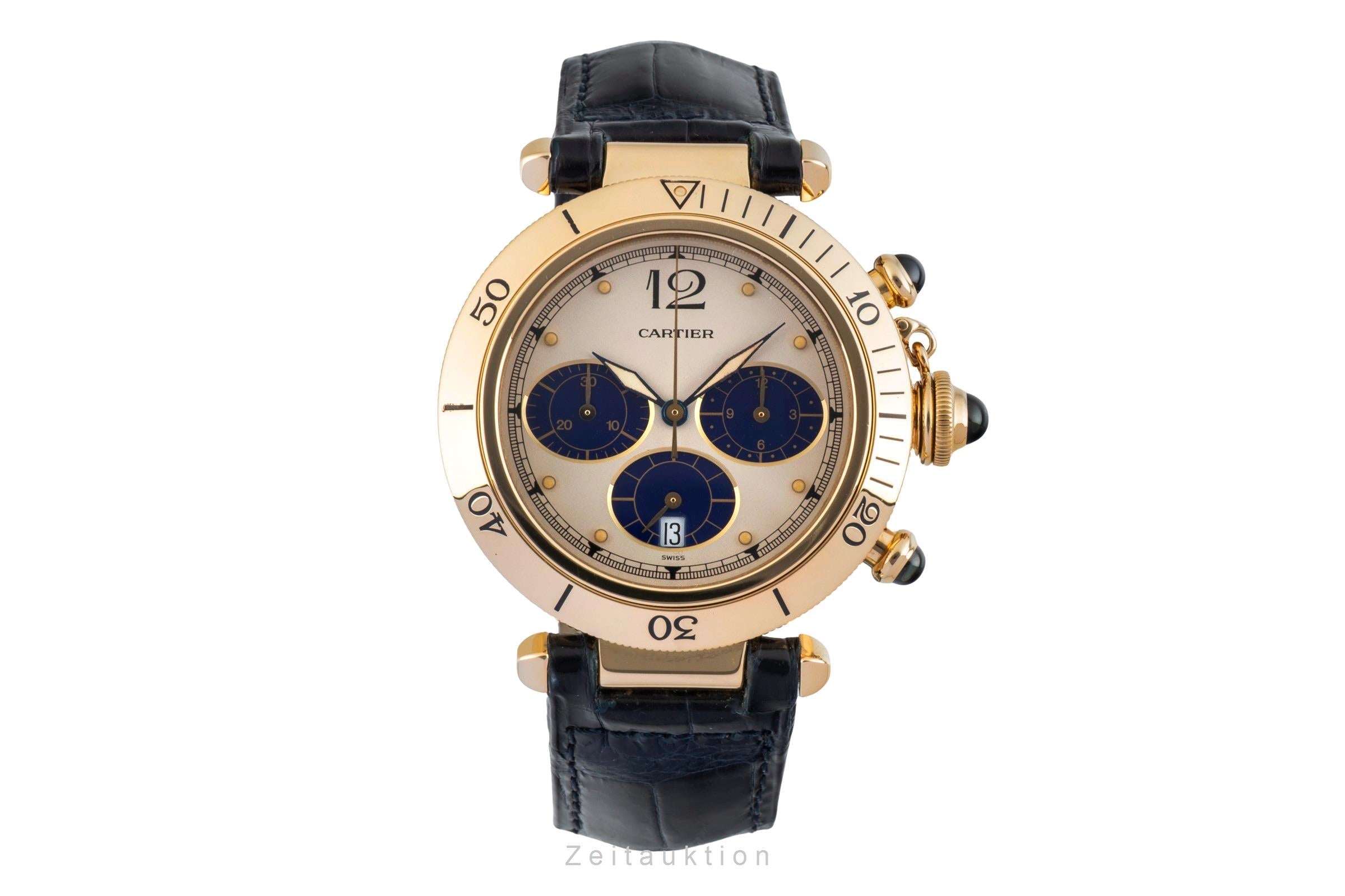 Cartier Pasha cronógrafo oro de 18 quilates cuarzo reloj para caballeros 30009  [2601923]