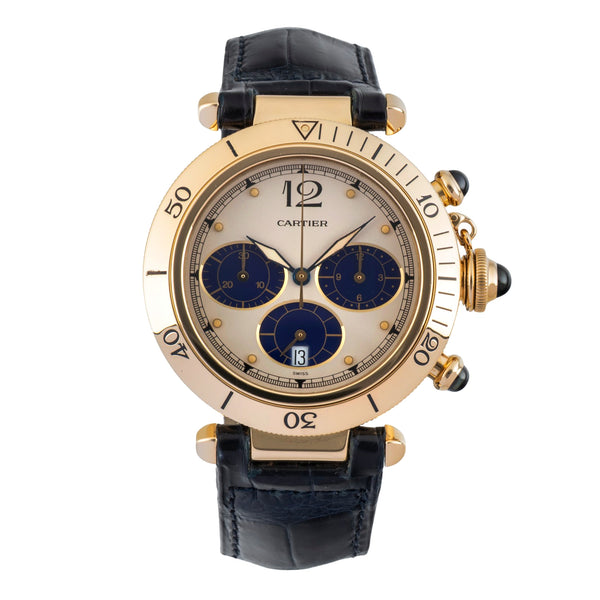 Cartier Pasha cronógrafo oro de 18 quilates cuarzo reloj para caballeros 30009  [2601923]
