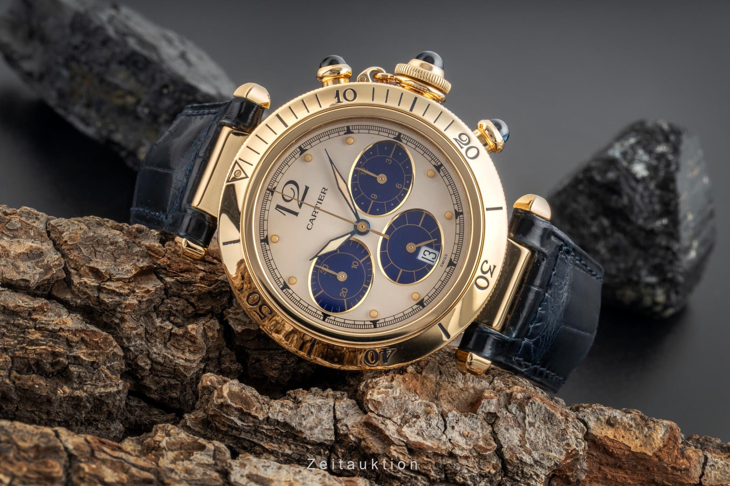 Cartier Pasha cronógrafo oro de 18 quilates cuarzo reloj para caballeros 30009  [2601923]