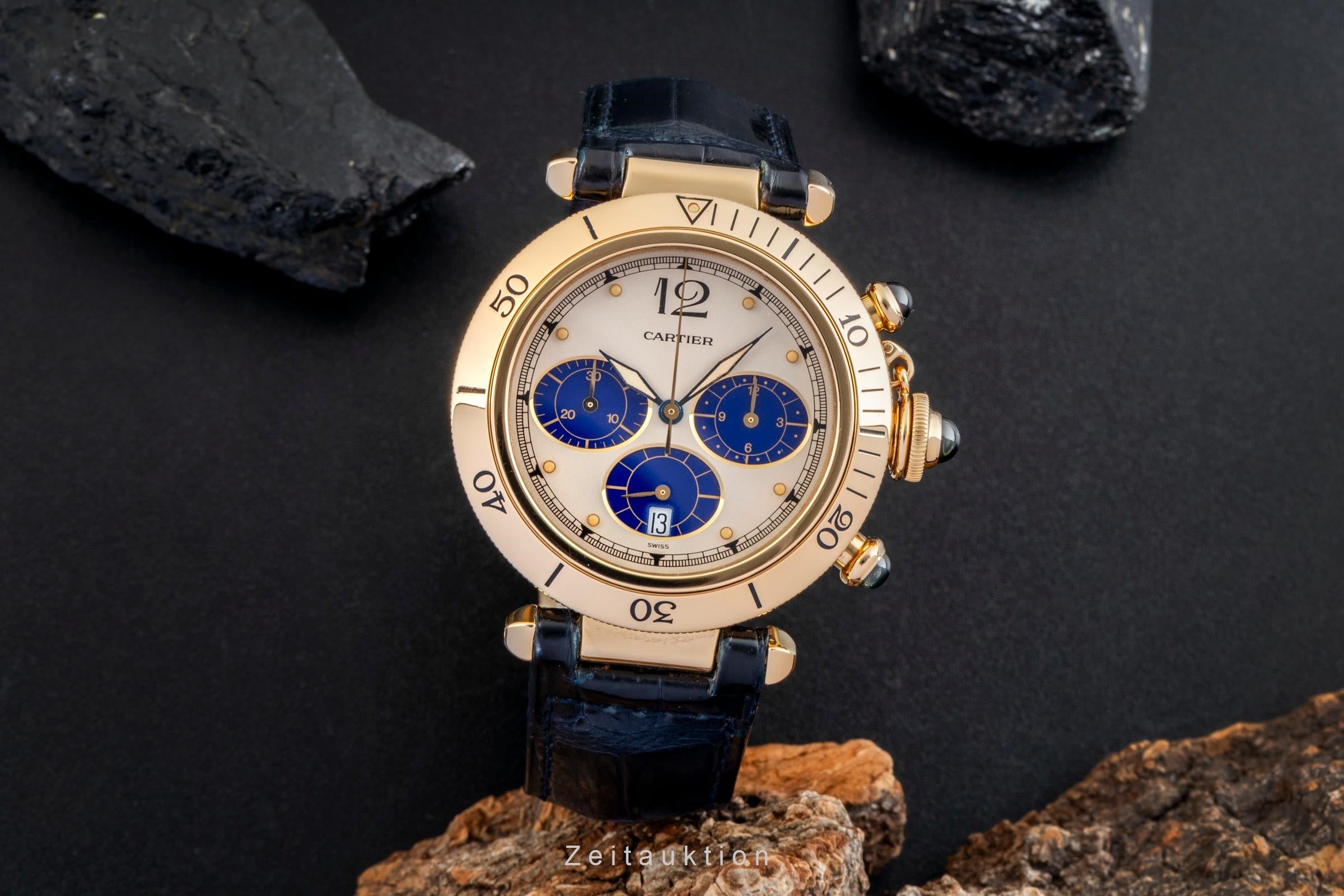 Cartier Pasha cronógrafo oro de 18 quilates cuarzo reloj para caballeros 30009  [2601923]