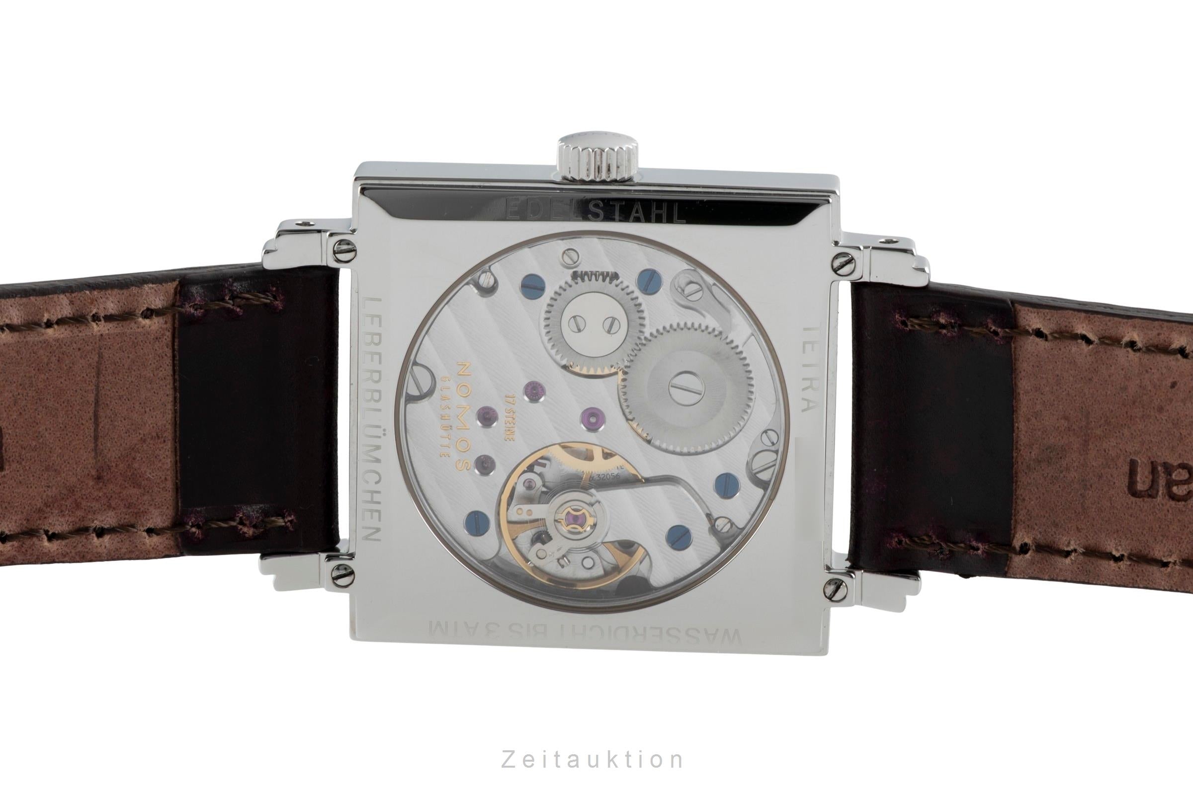 Nomos Tetra² Leberblümchen Edelstahl Handaufzug Medium Size Klassiker [2601928]