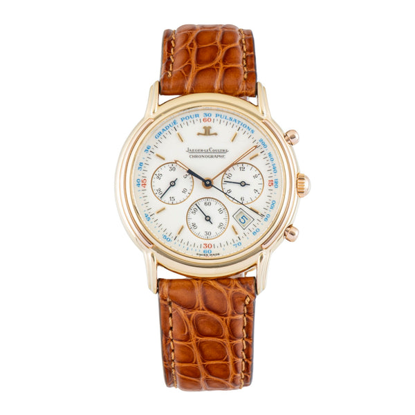 Jaeger LeCoultre Odysseus cronografo oro 18 ct quarzo orologio da uomo 165.7.3  [2601929]