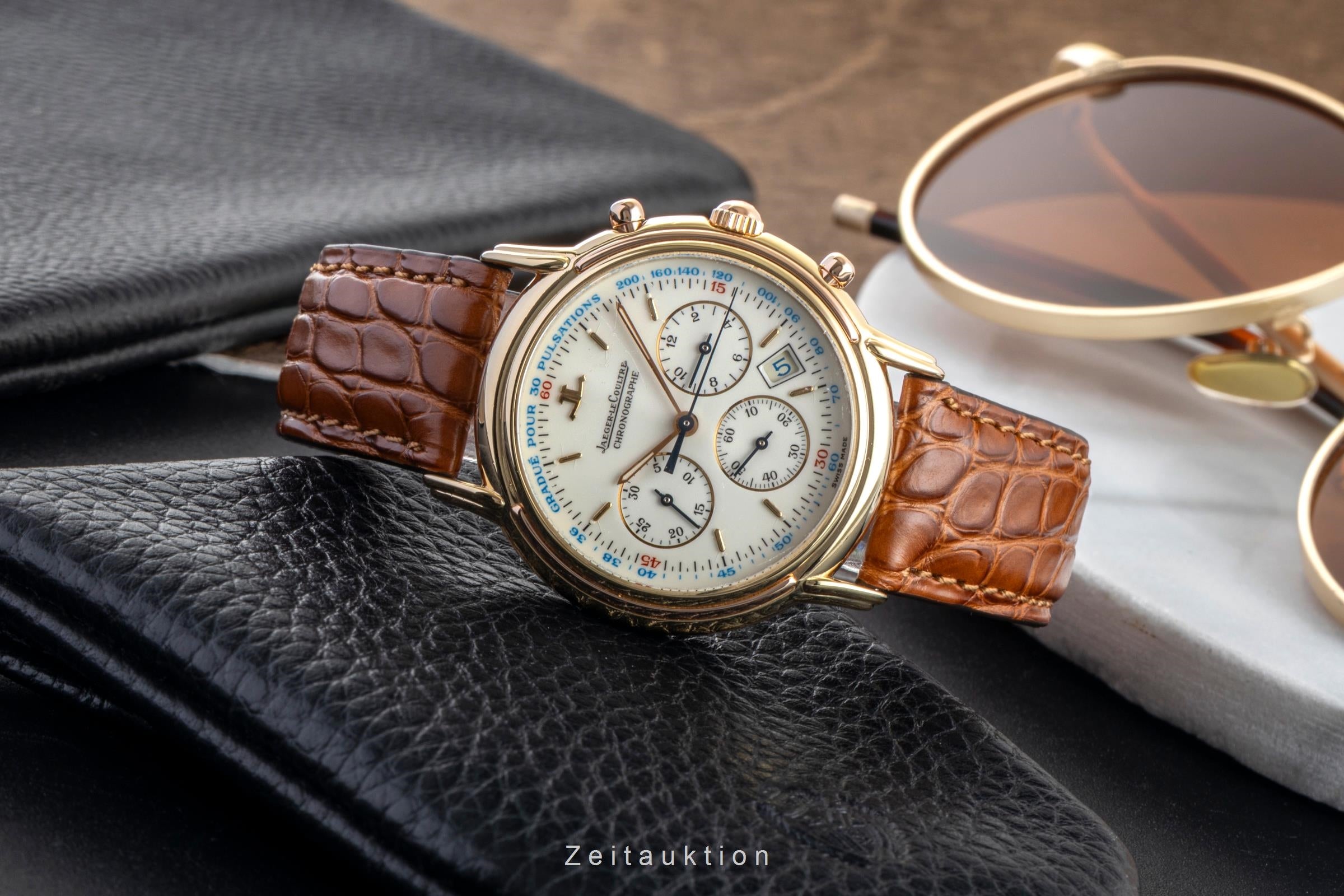 Jaeger LeCoultre Odysseus cronografo oro 18 ct quarzo orologio da uomo 165.7.3  [2601929]