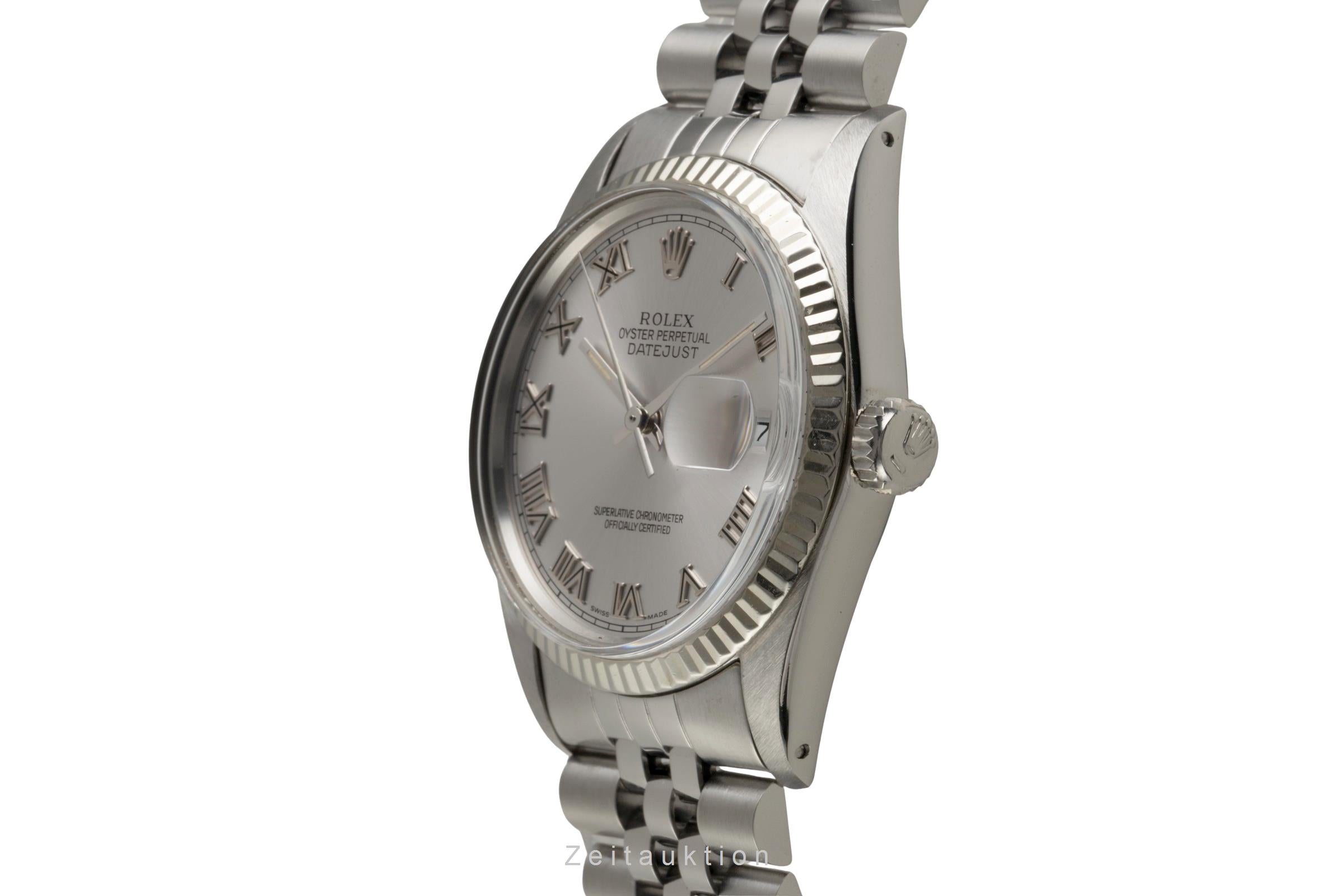 Rolex Datejust acier / or blanc automatique montre pour hommes 16014 Vintage  [2601931]