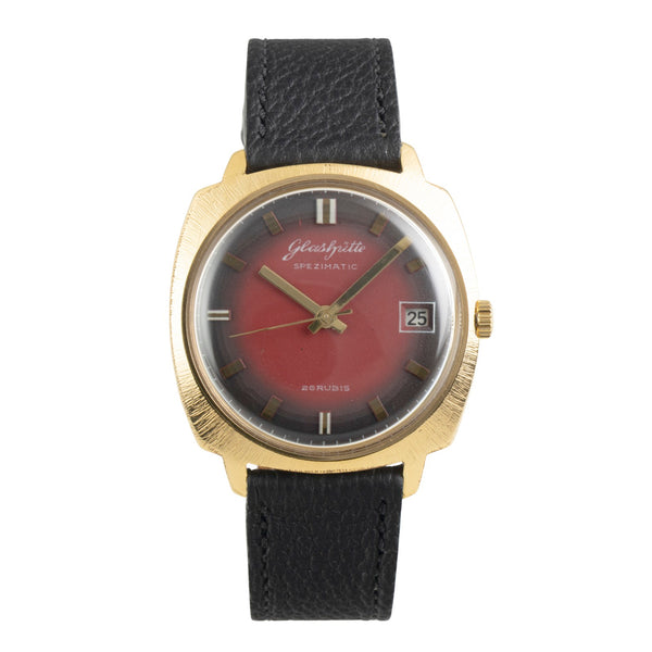Glashütte Spezimatic latón bañado en oro automático reloj para caballeros Vintage  [2601938]