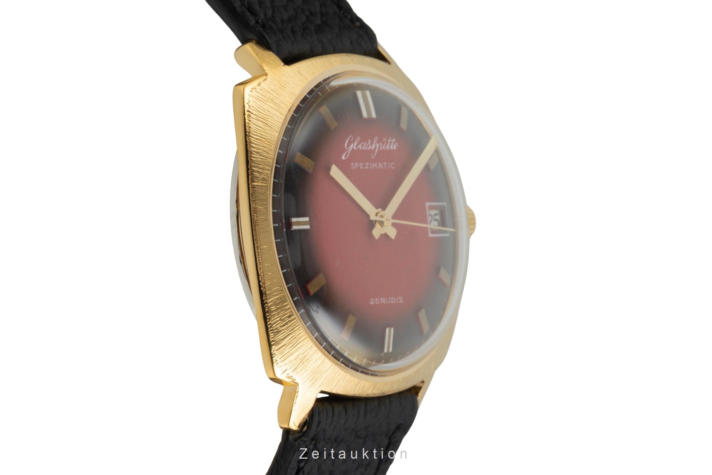 Glashütte Spezimatic latón bañado en oro automático reloj para caballeros Vintage  [2601938]