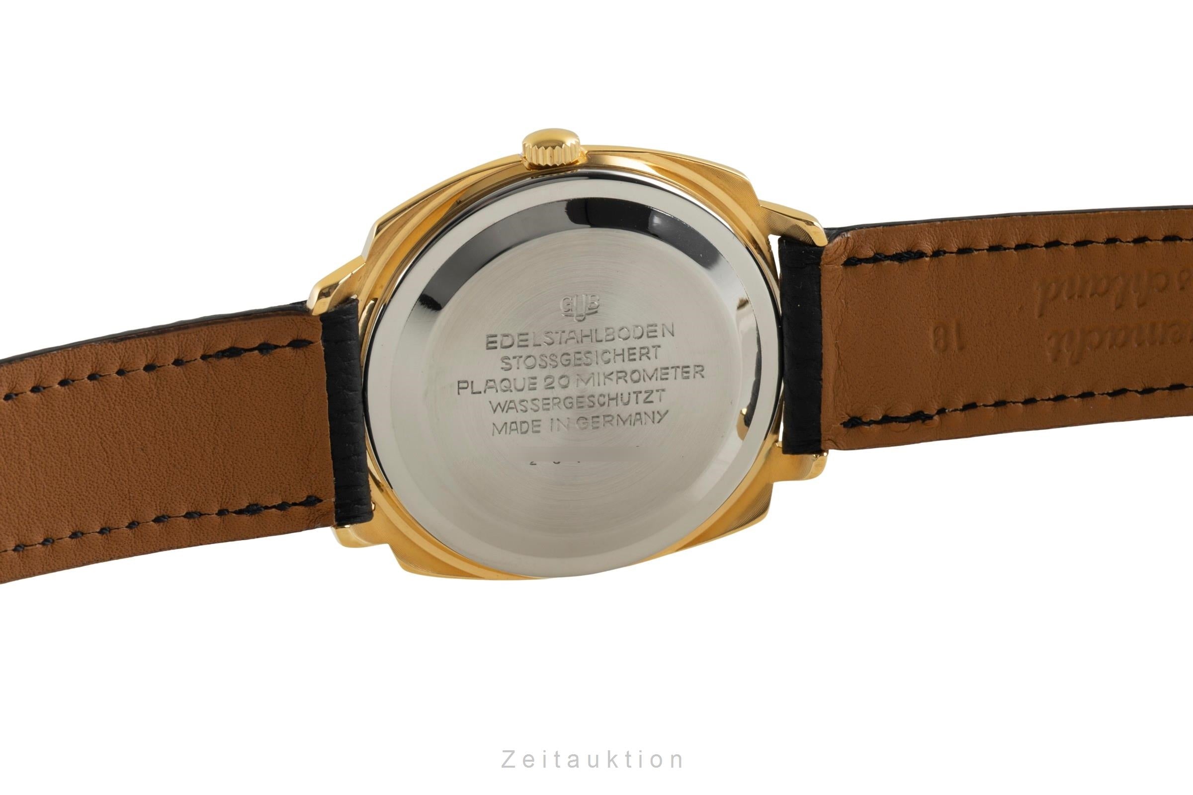 Glashütte Spezimatic latón bañado en oro automático reloj para caballeros Vintage  [2601938]