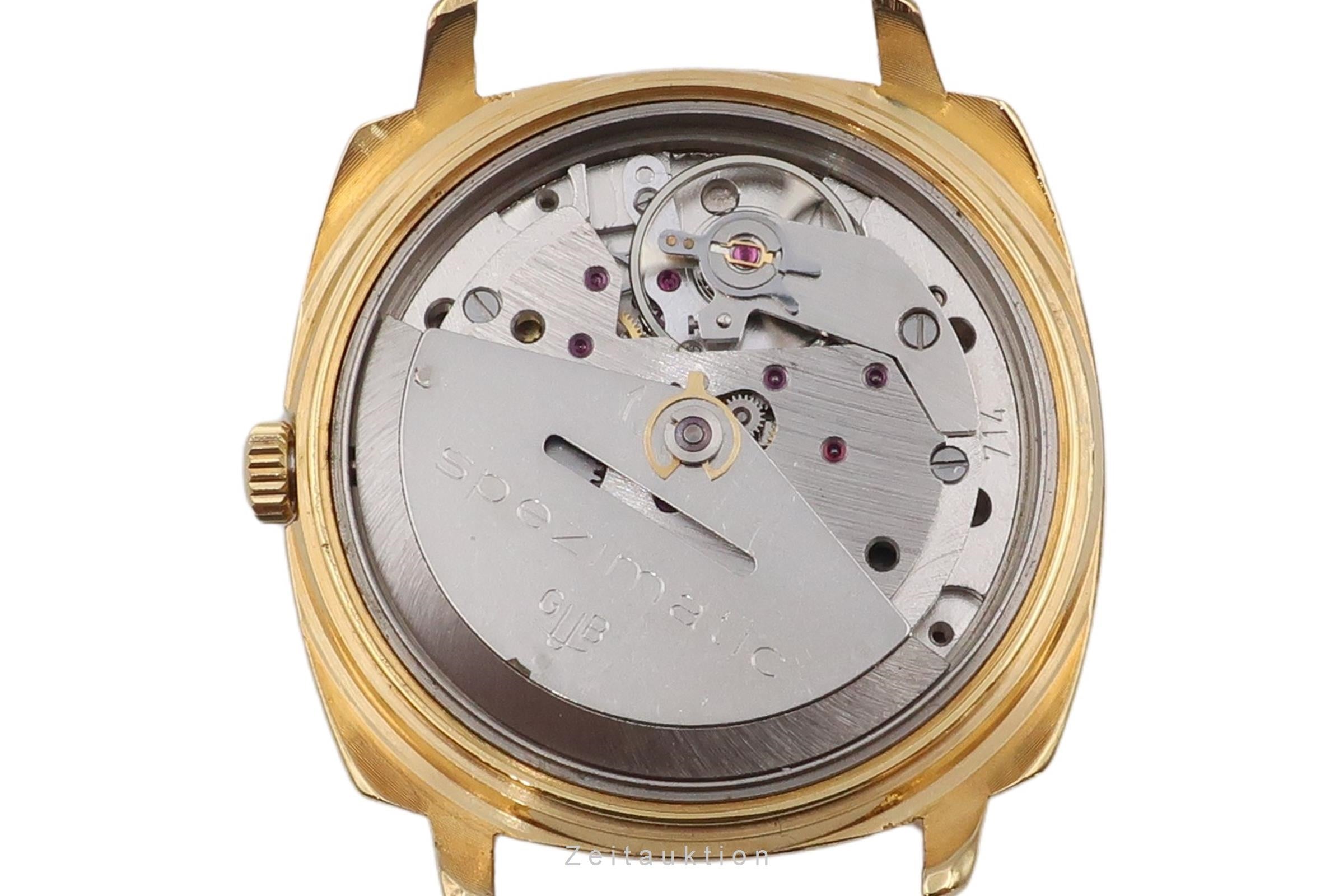 Glashütte Spezimatic latón bañado en oro automático reloj para caballeros Vintage  [2601938]