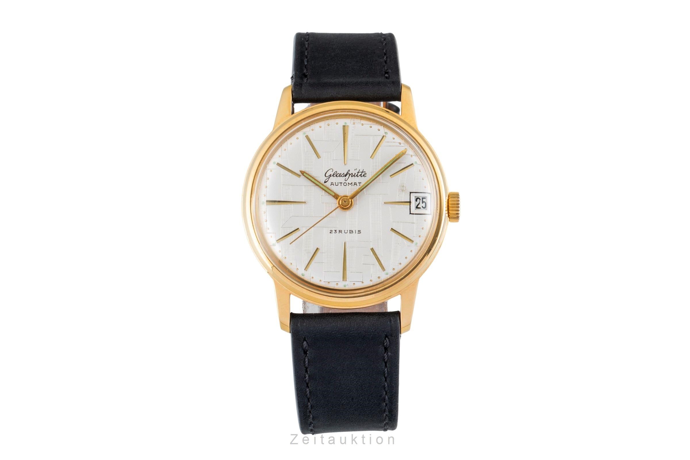 Glashütte Automat latón bañado en oro automático reloj para caballeros Vintage  [2601939]