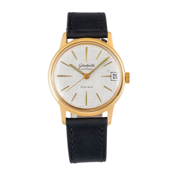 Glashütte Automat latón bañado en oro automático reloj para caballeros Vintage  [2601939]
