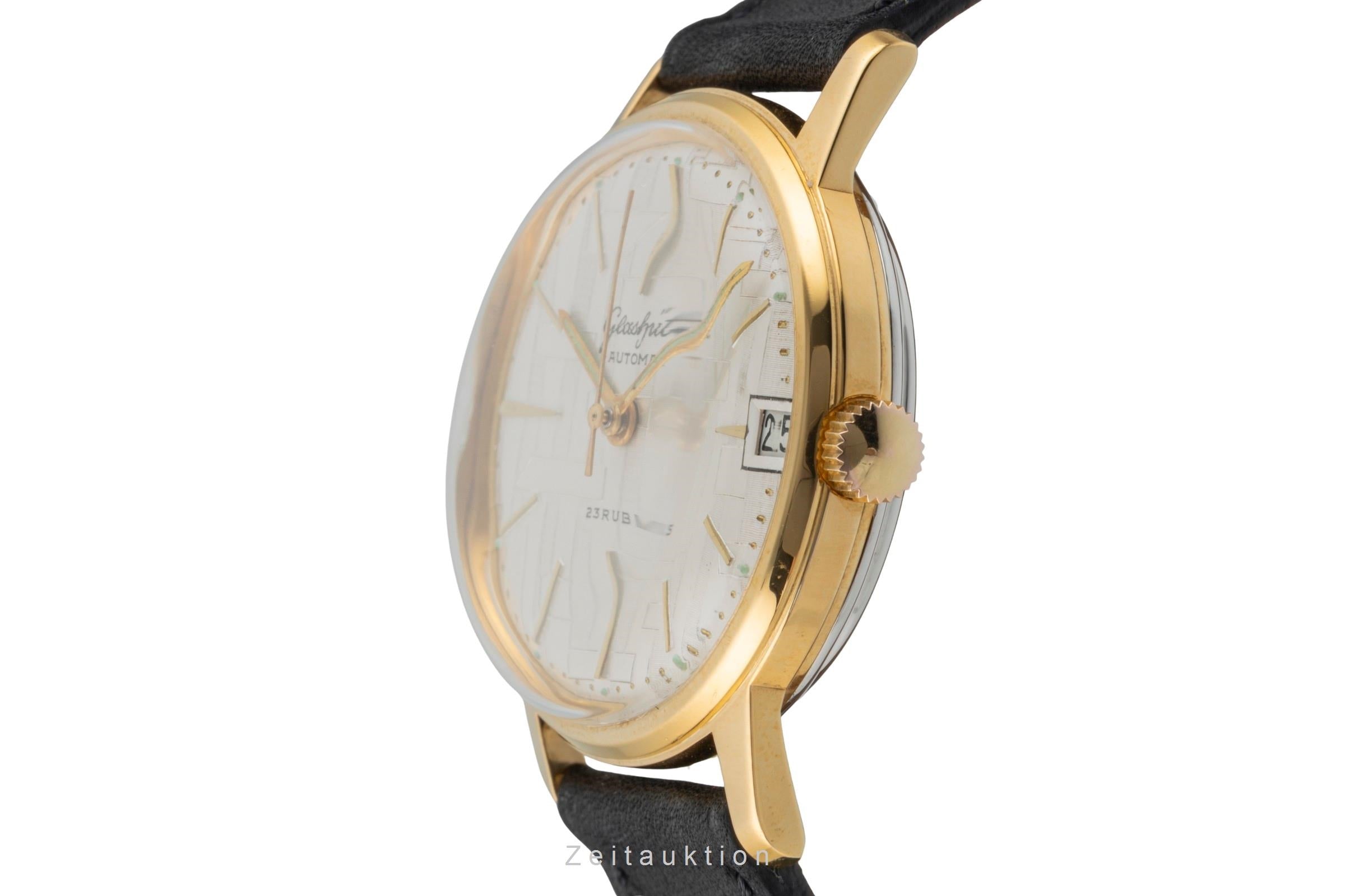 Glashütte Automat latón bañado en oro automático reloj para caballeros Vintage  [2601939]