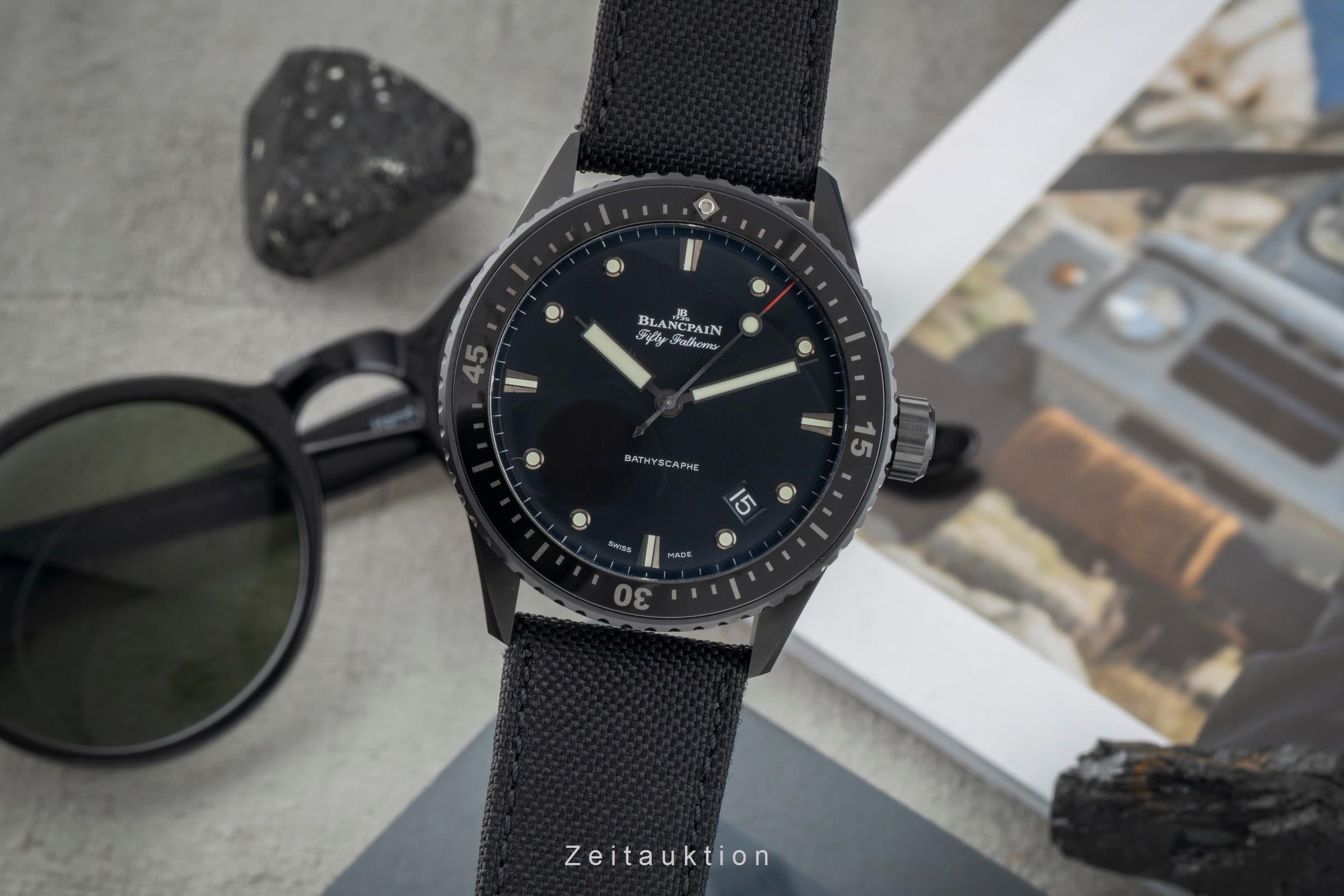 Blancpain Fifty Fathoms ceramic automatic men's watch 5000-0130-B52A LP: 14700EUR  [2601950]