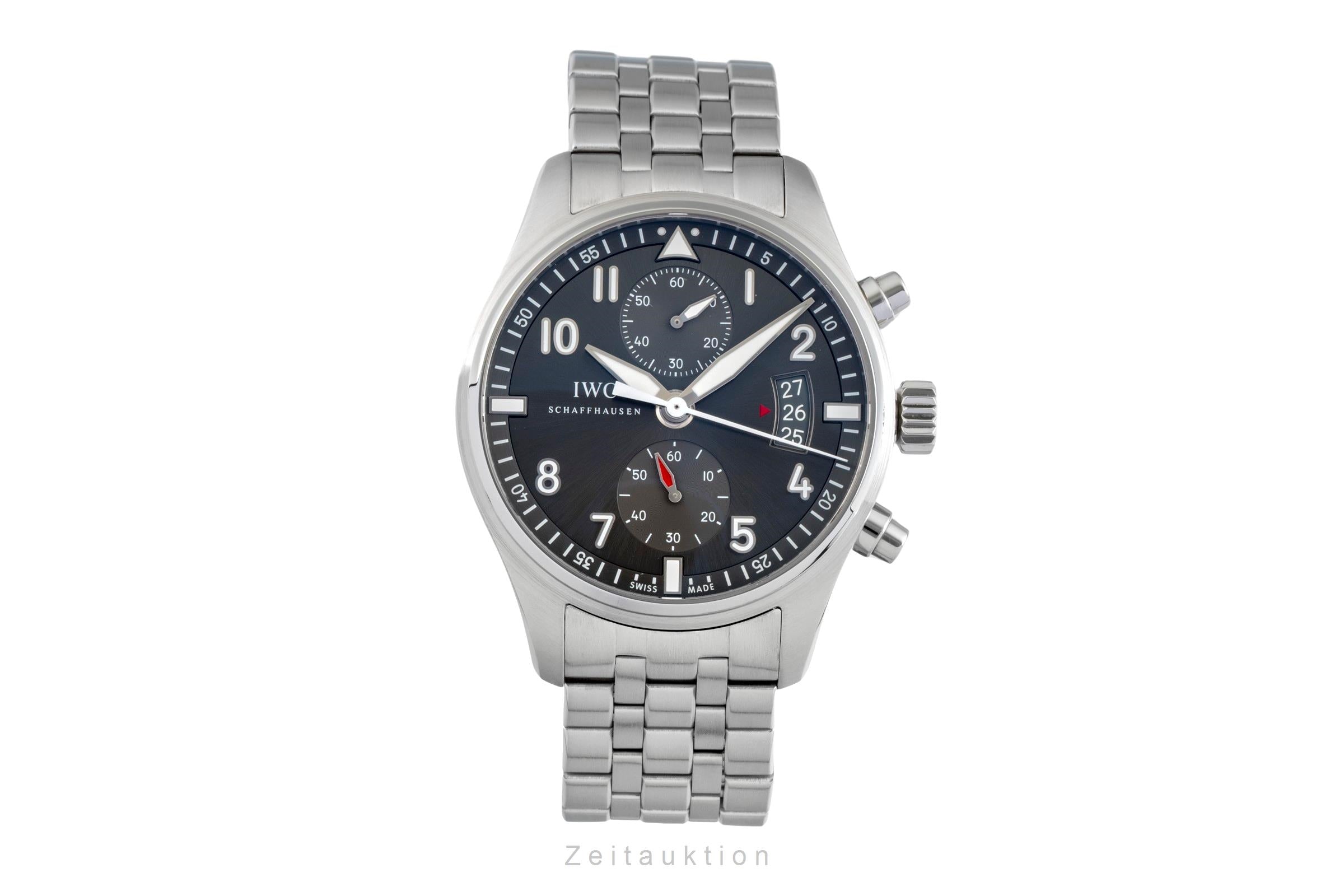 IWC Fliegerchronograph cronógrafo acero automático reloj para caballeros IW387804 LP: 8800EUR  [2601951]
