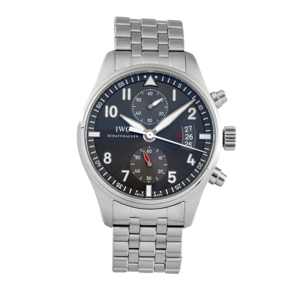IWC Fliegerchronograph cronógrafo acero automático reloj para caballeros IW387804 LP: 8800EUR  [2601951]