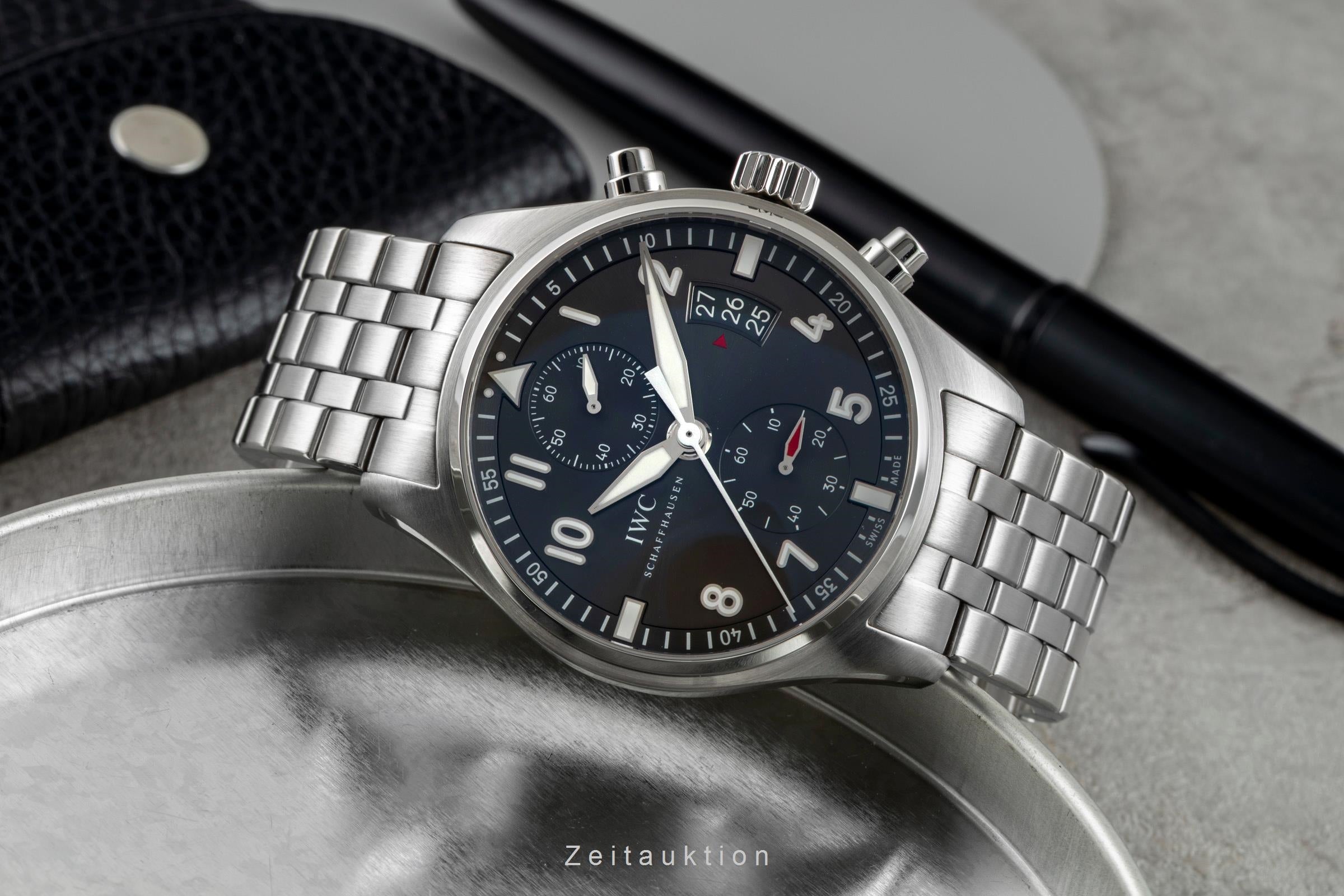 IWC Fliegerchronograph cronógrafo acero automático reloj para caballeros IW387804 LP: 8800EUR  [2601951]